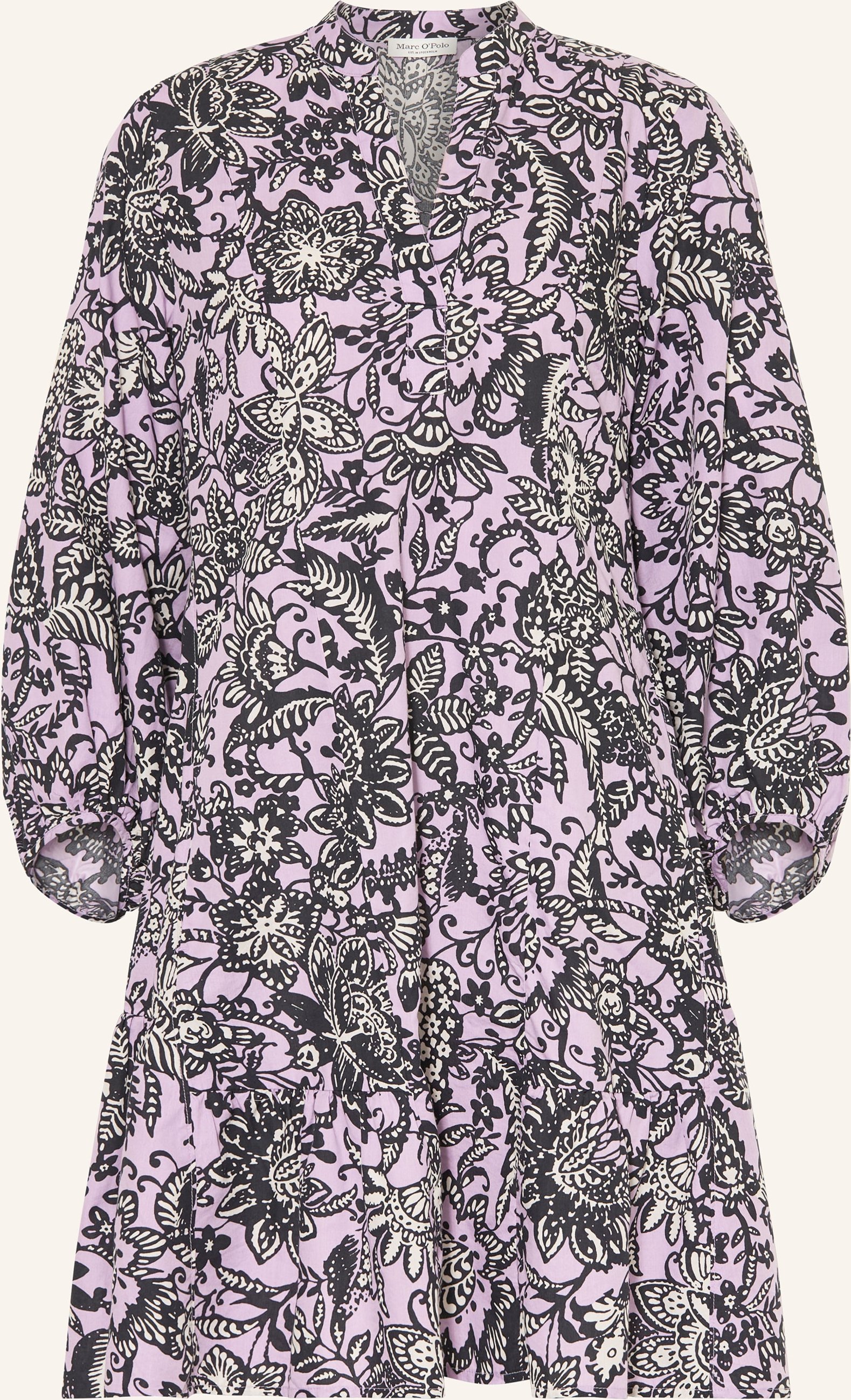 Marc O'polo Kleid Mit 3/4-Arm Und Rüschen lila