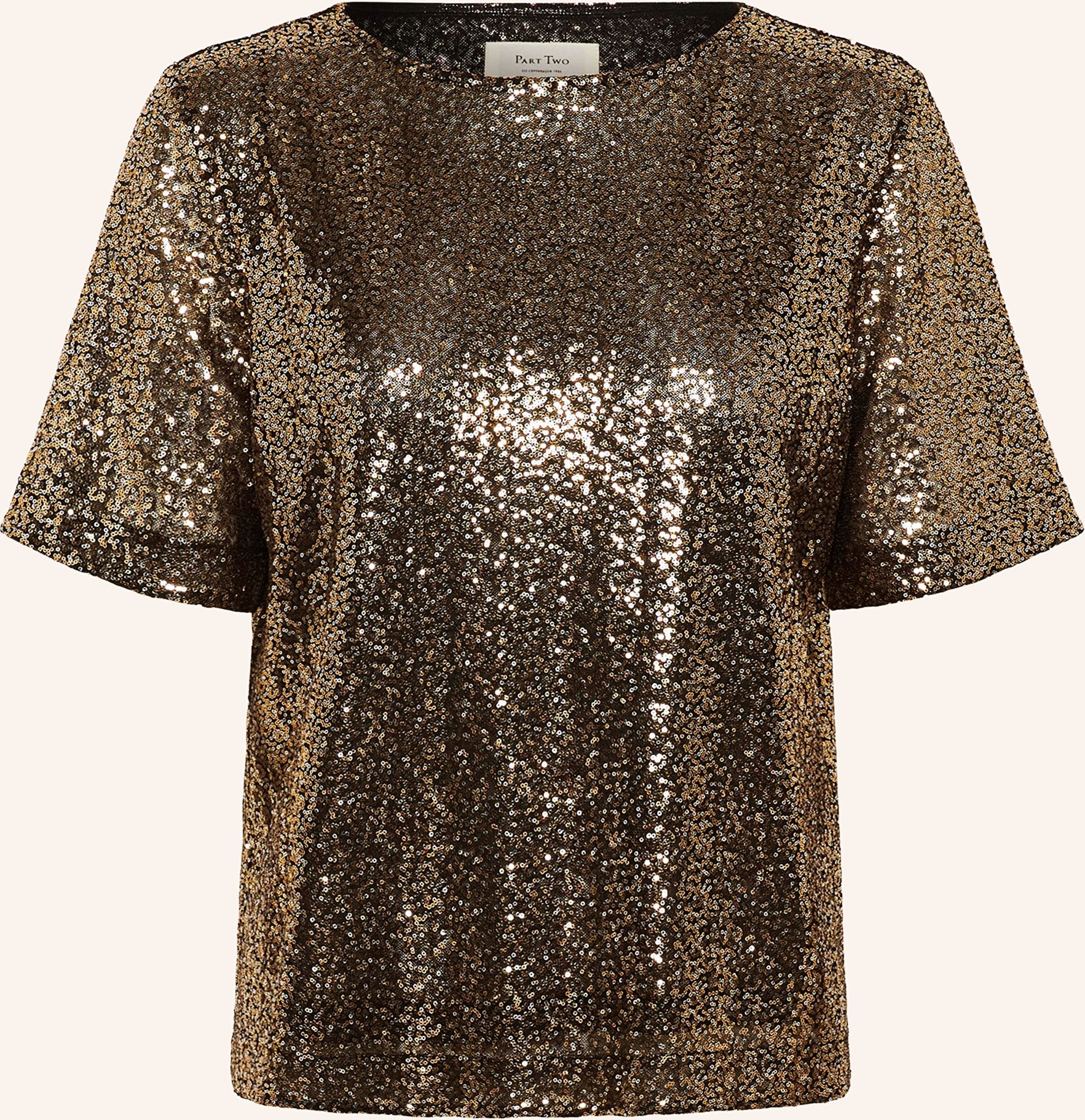 Part Two Blusenshirt Viggipw Mit Pailletten gold