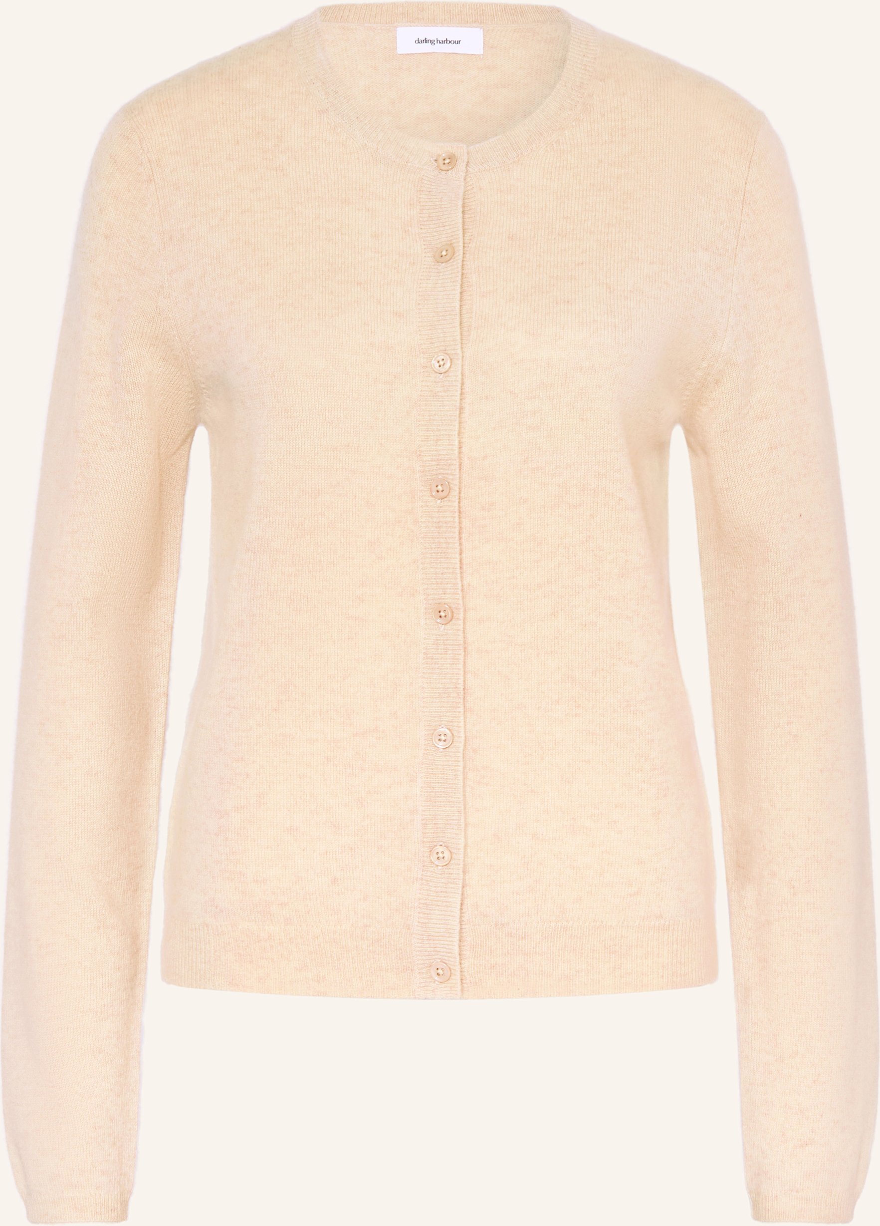 Darling Harbour Strickjacke Aus Cashmere beige