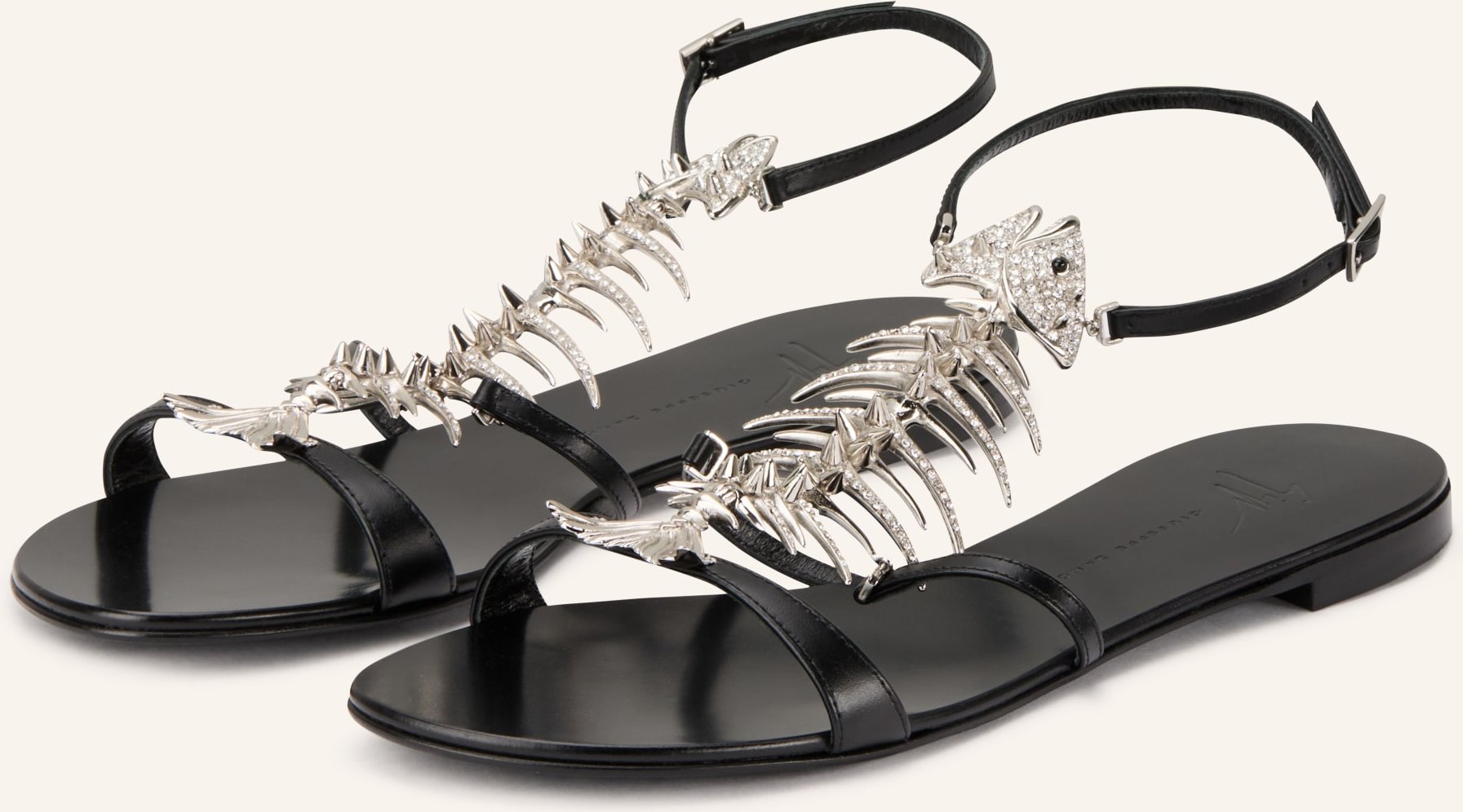 Giuseppe Zanotti Design Sandalen Muse Mit Schmucksteinen schwarz