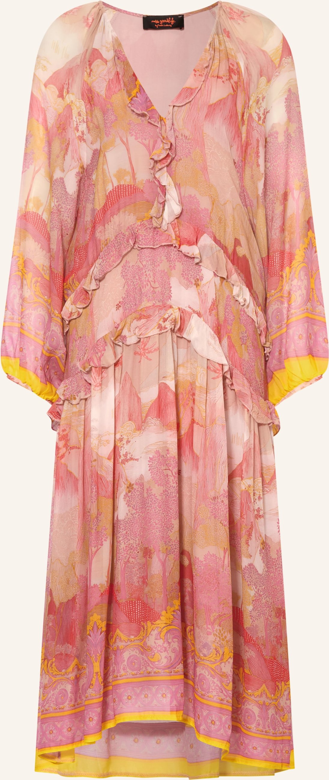 Miss Goodlife Kleid Mit Volants beige