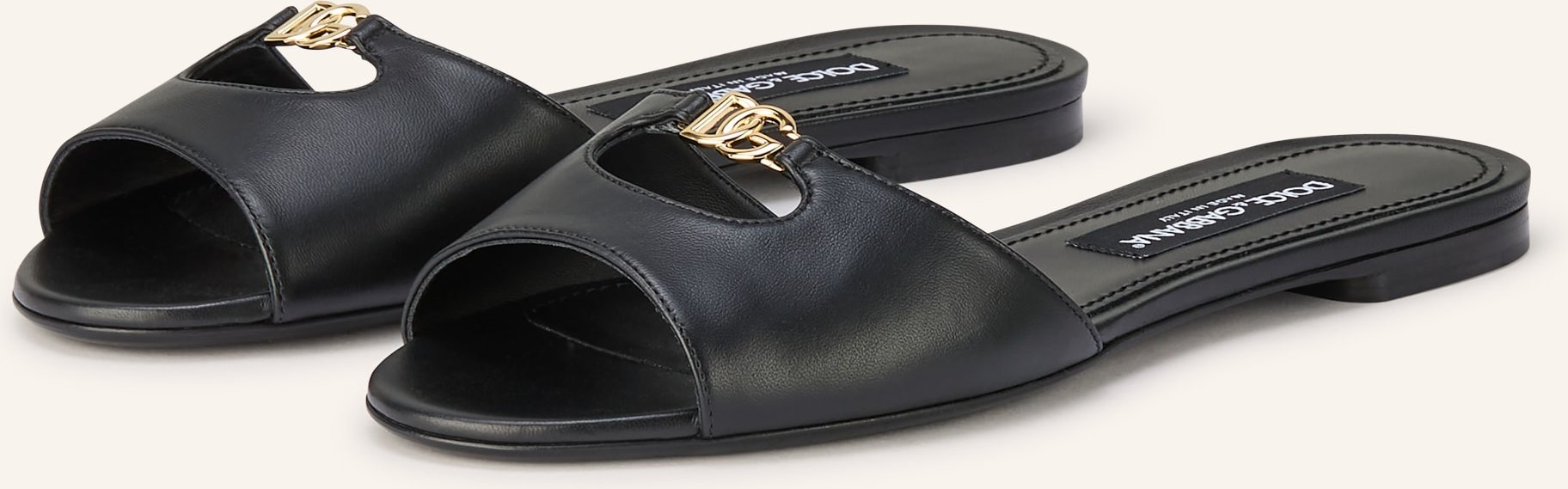 Dolce & Gabbana Pantoletten Mit Cut-Outs schwarz