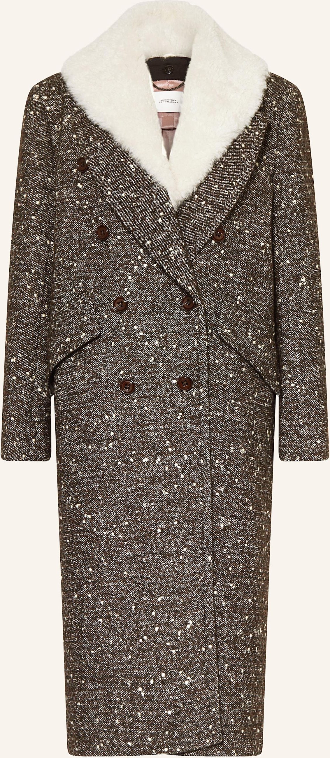Dorothee Schumacher Mantel Cozy Attraction Mit Abnehmbarem Kragen braun