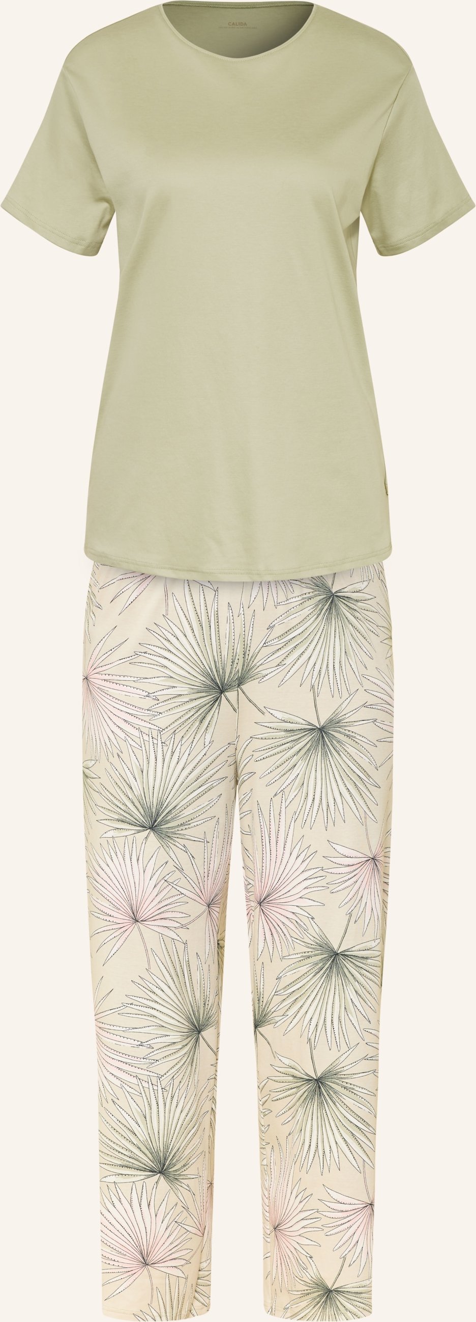 Calida 7/8-Schlafanzug Leaf Dreams gruen