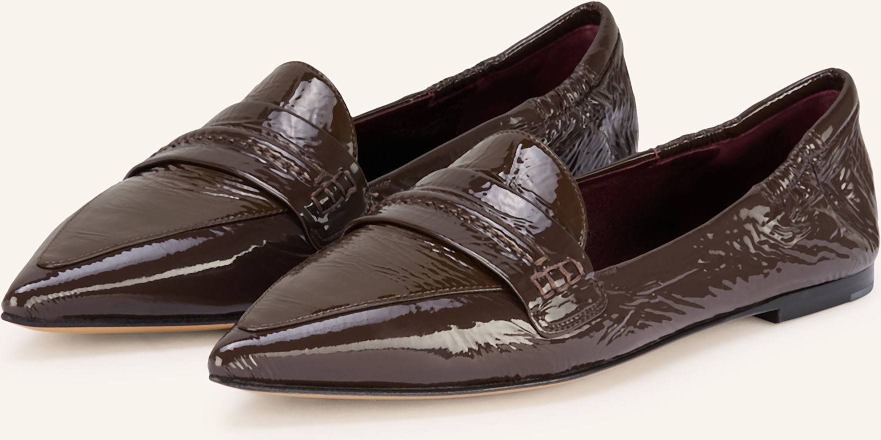 Pomme D'or Lackballerinas Ingrid braun