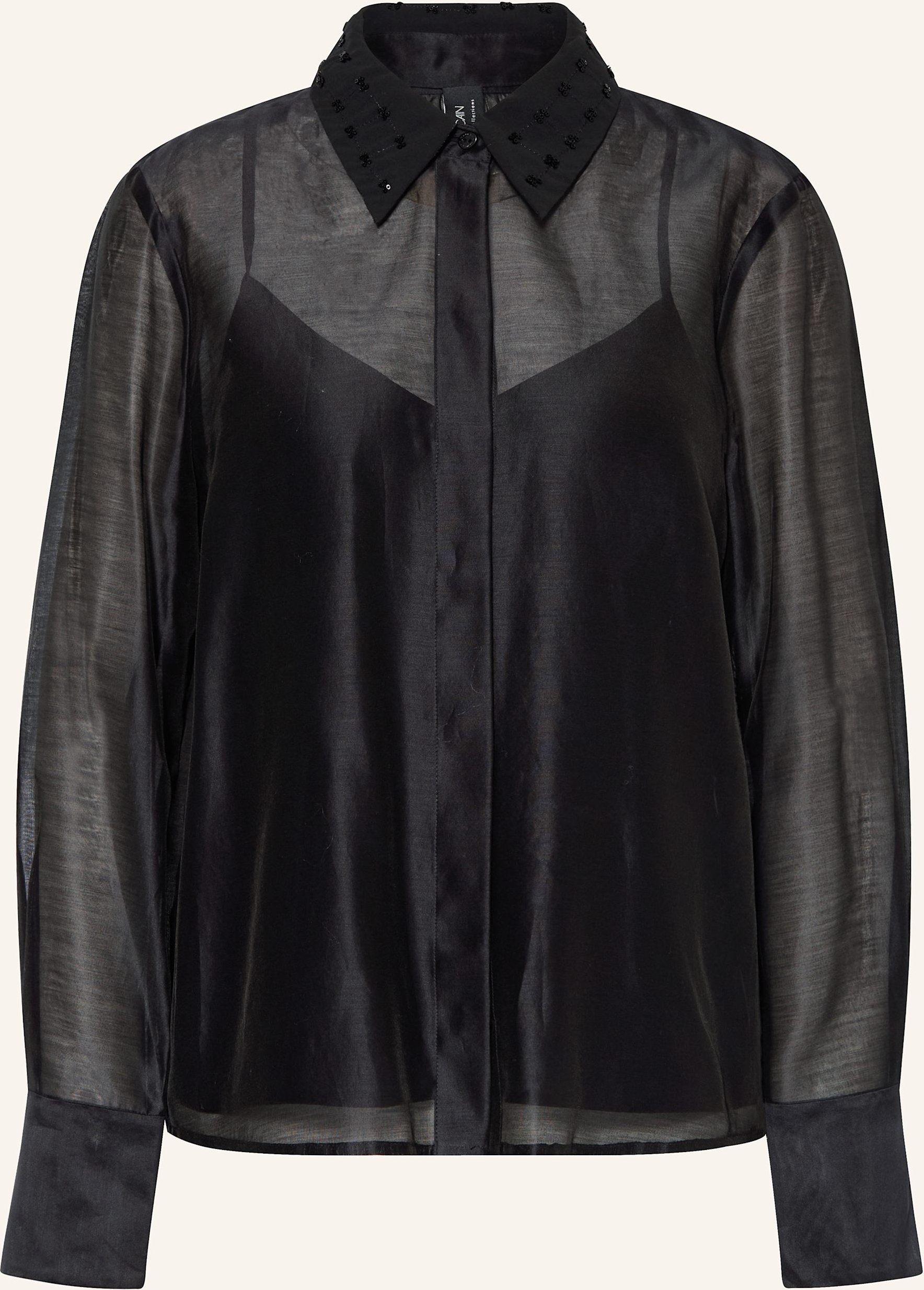 Marc Cain Hemdbluse Mit Schmucksteinen schwarz