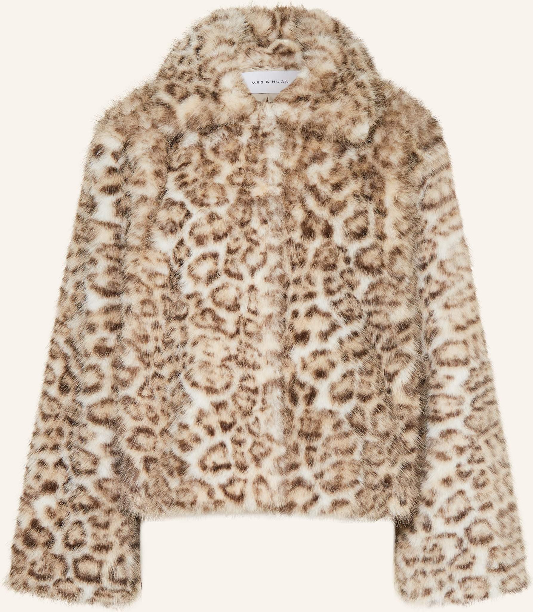 Mrs & Hugs Kunstfell-Jacke weiss