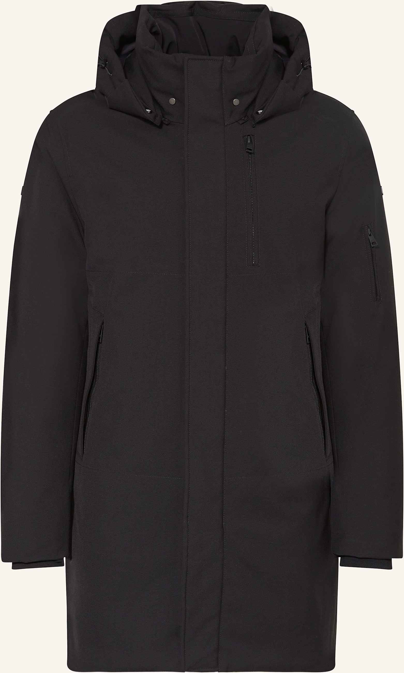 Duno Daunenparka Geyser Parma Mit Abnehmbarer Kapuze schwarz