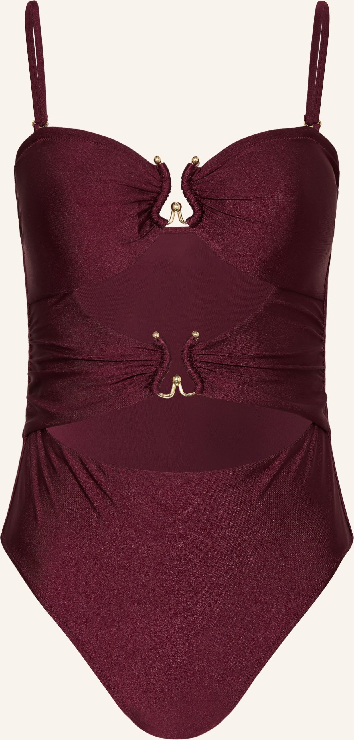 Mrs & Hugs Bandeau-Badeanzug Mit Cut-Outs lila