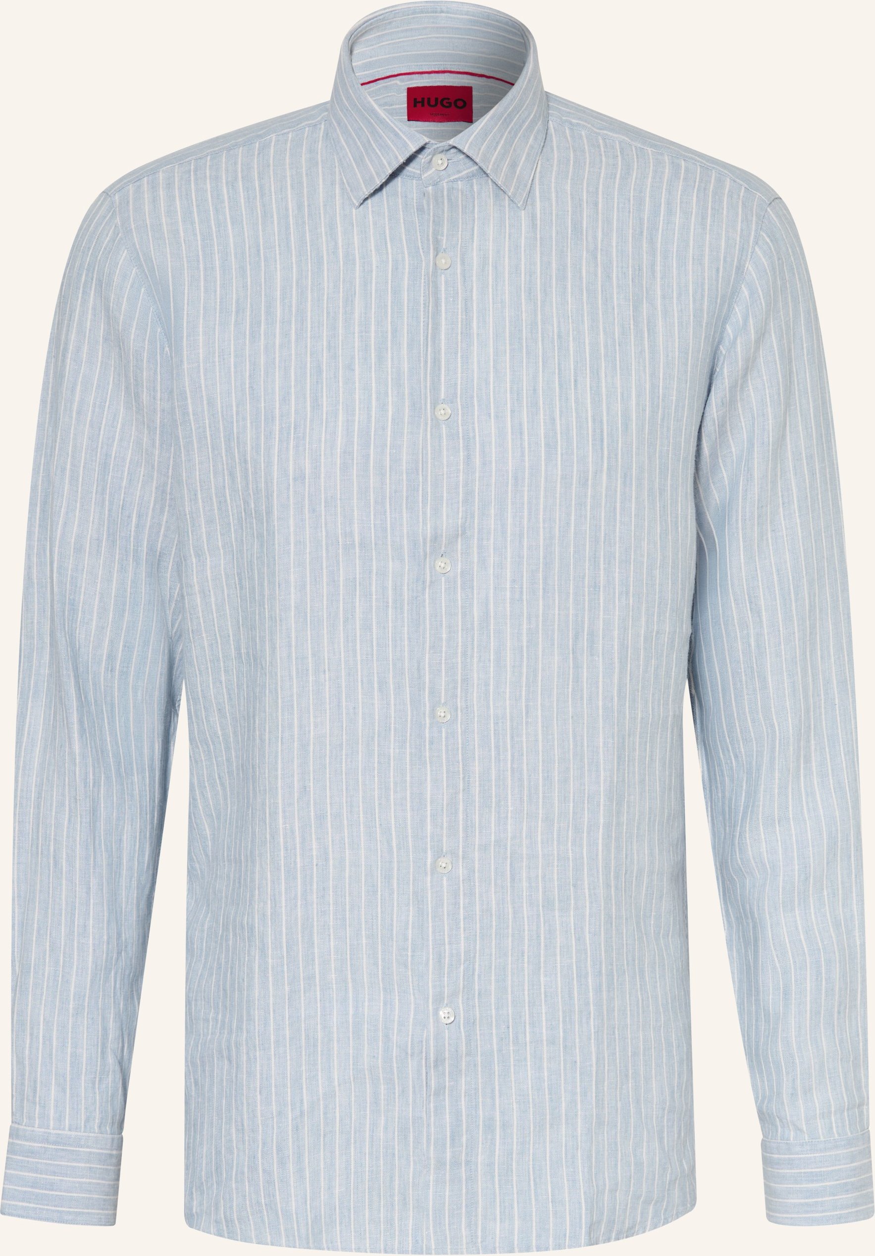 Hugo Leinenhemd Valerio Modern Fit blau