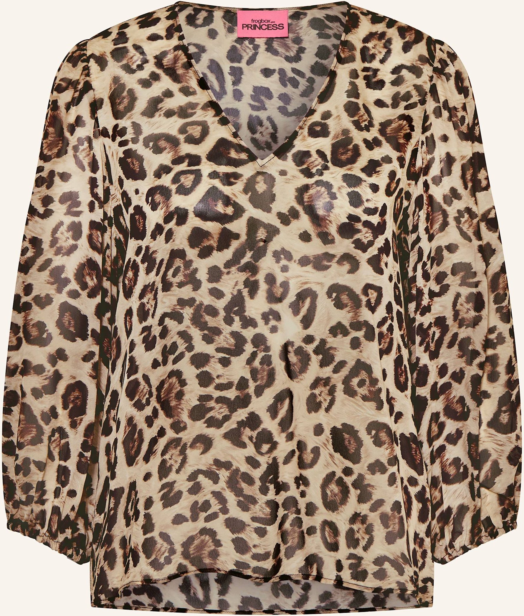 Frogbox Blusenshirt Mit 3/4-Arm braun