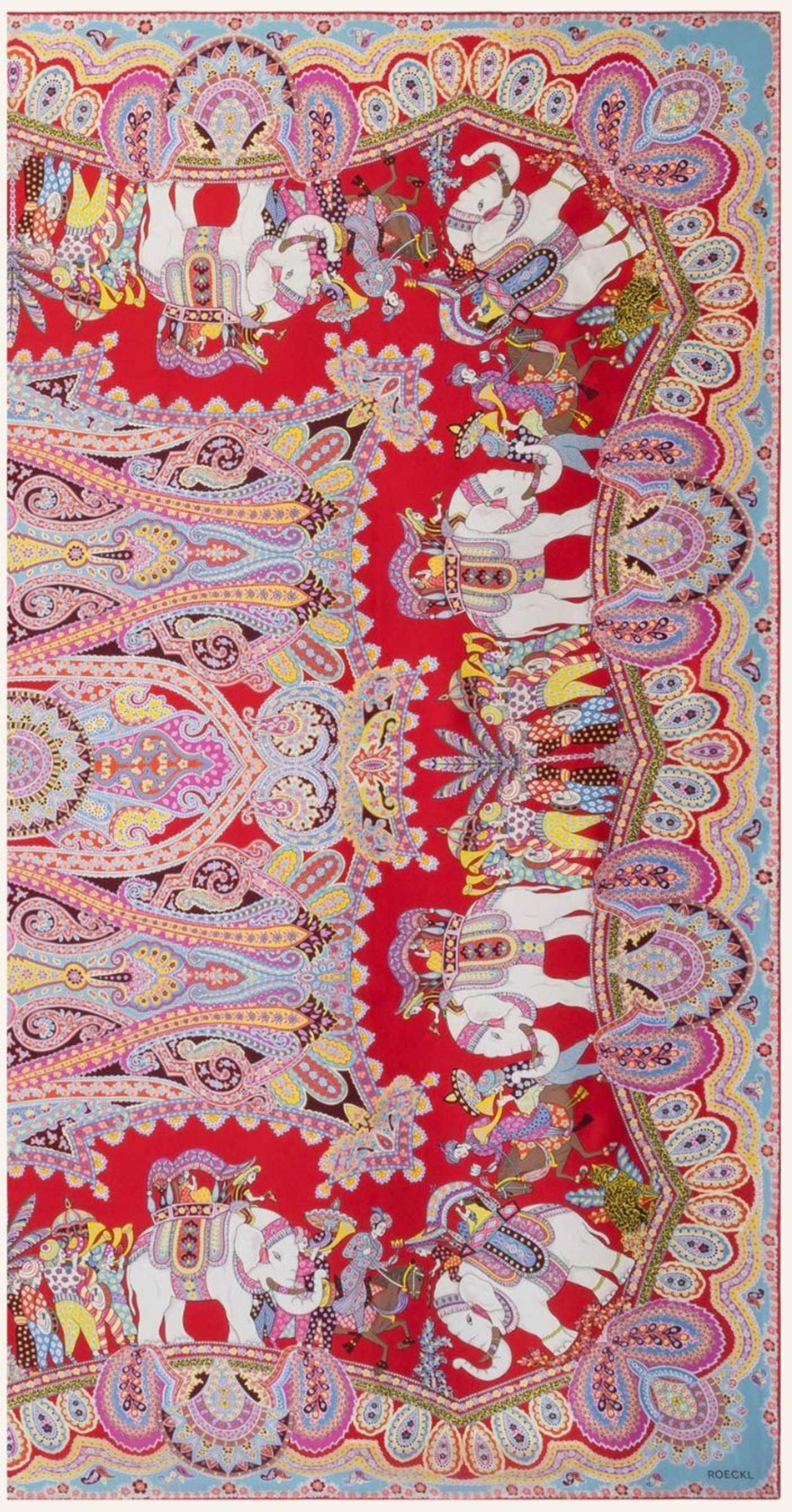 Thumbnail - Roeckl Seidentuch Elephant Parade beige