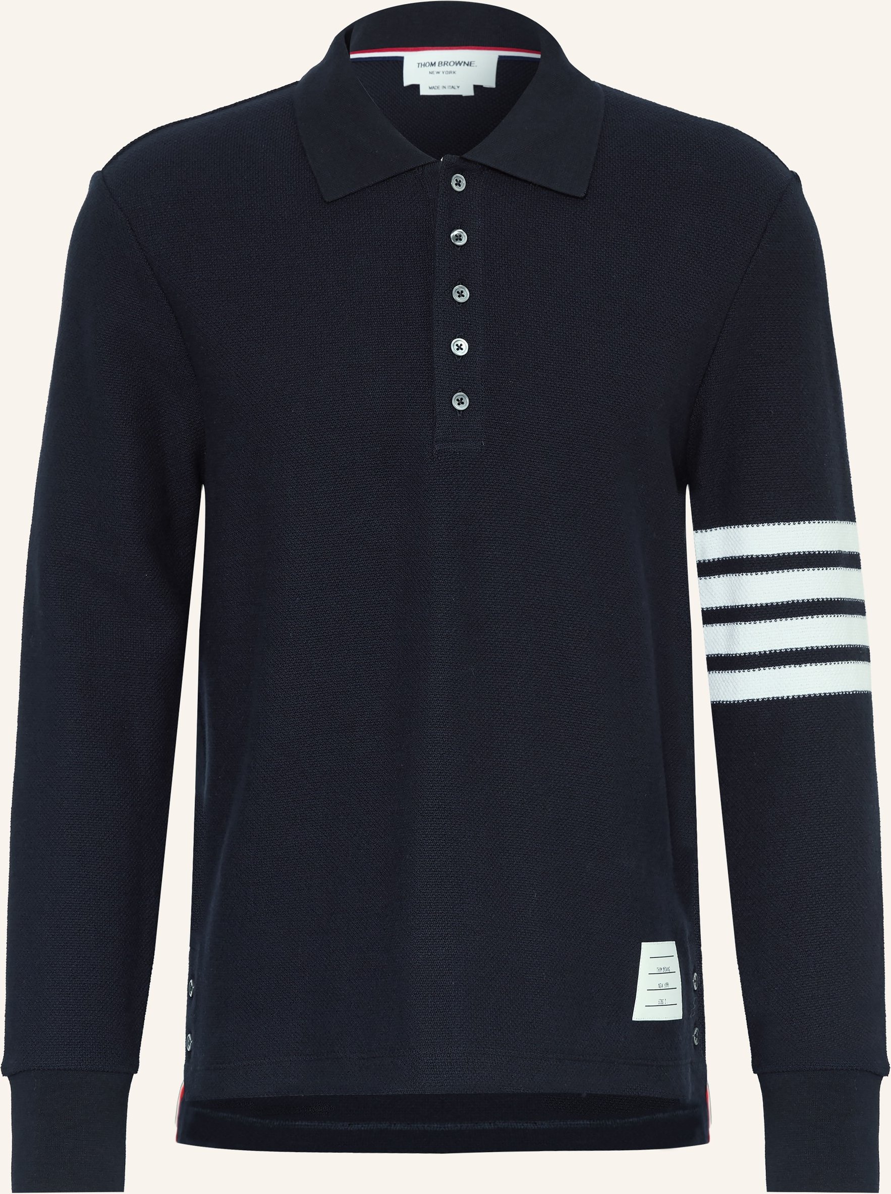 Thom Browne. Piqué-Poloshirt blau