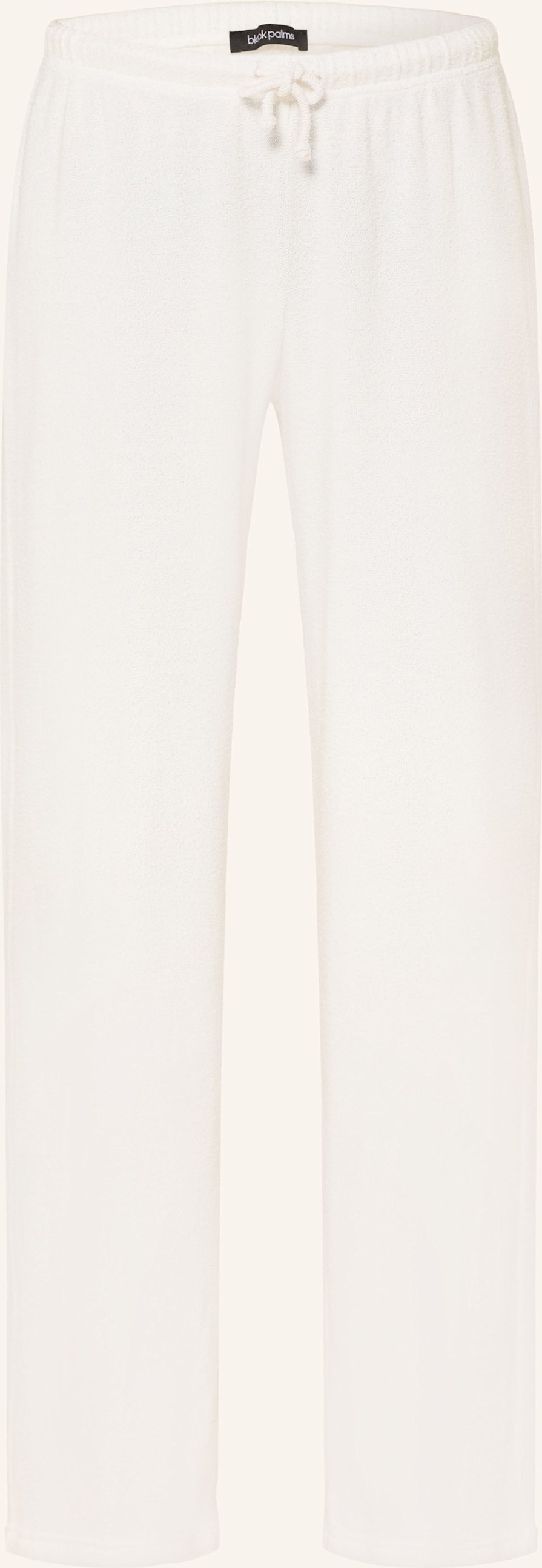 Black Palms Marlenehose Bini Im Jogging-Stil Aus Frottee weiss