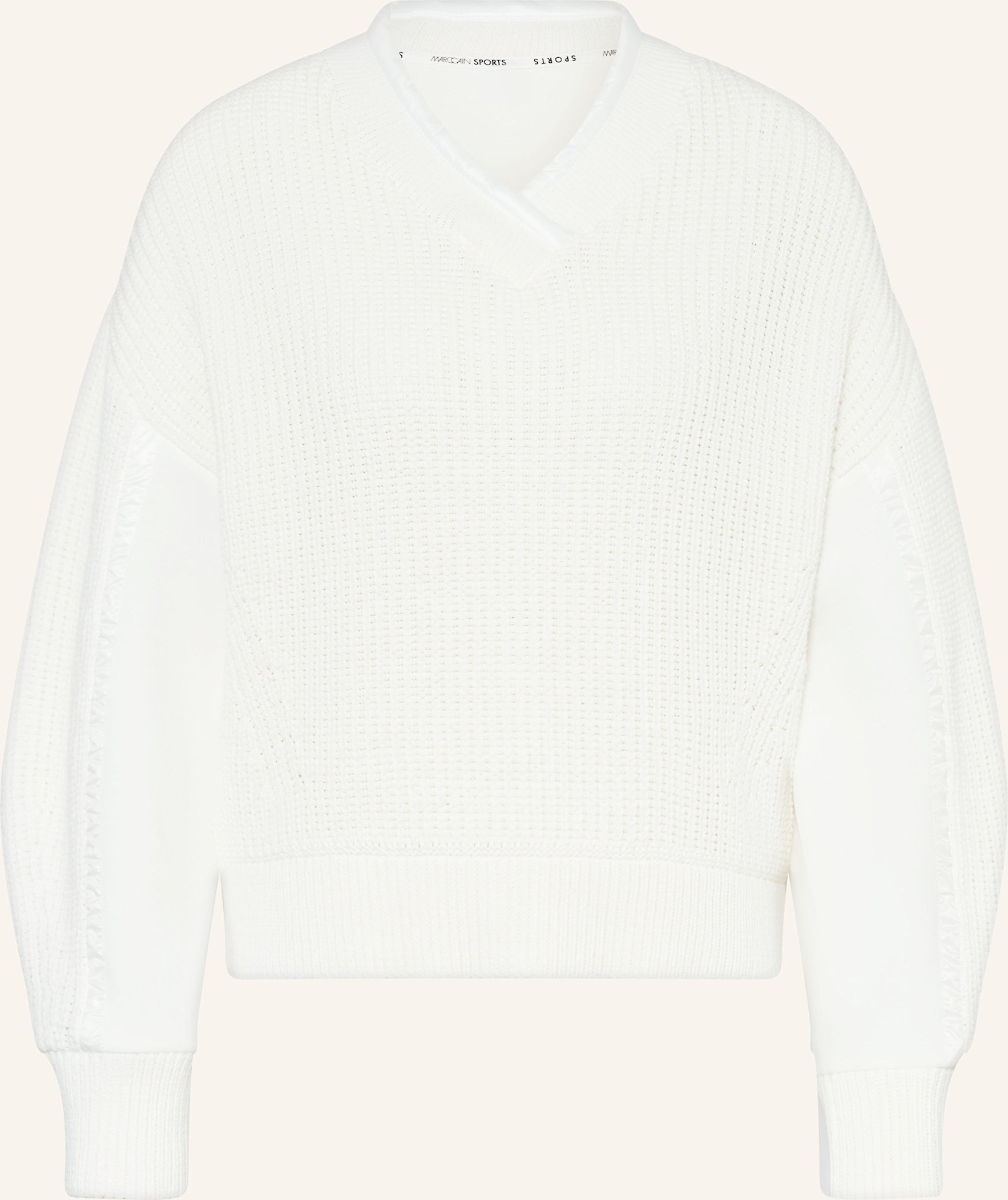 Marc Cain Pullover Im Materialmix weiss