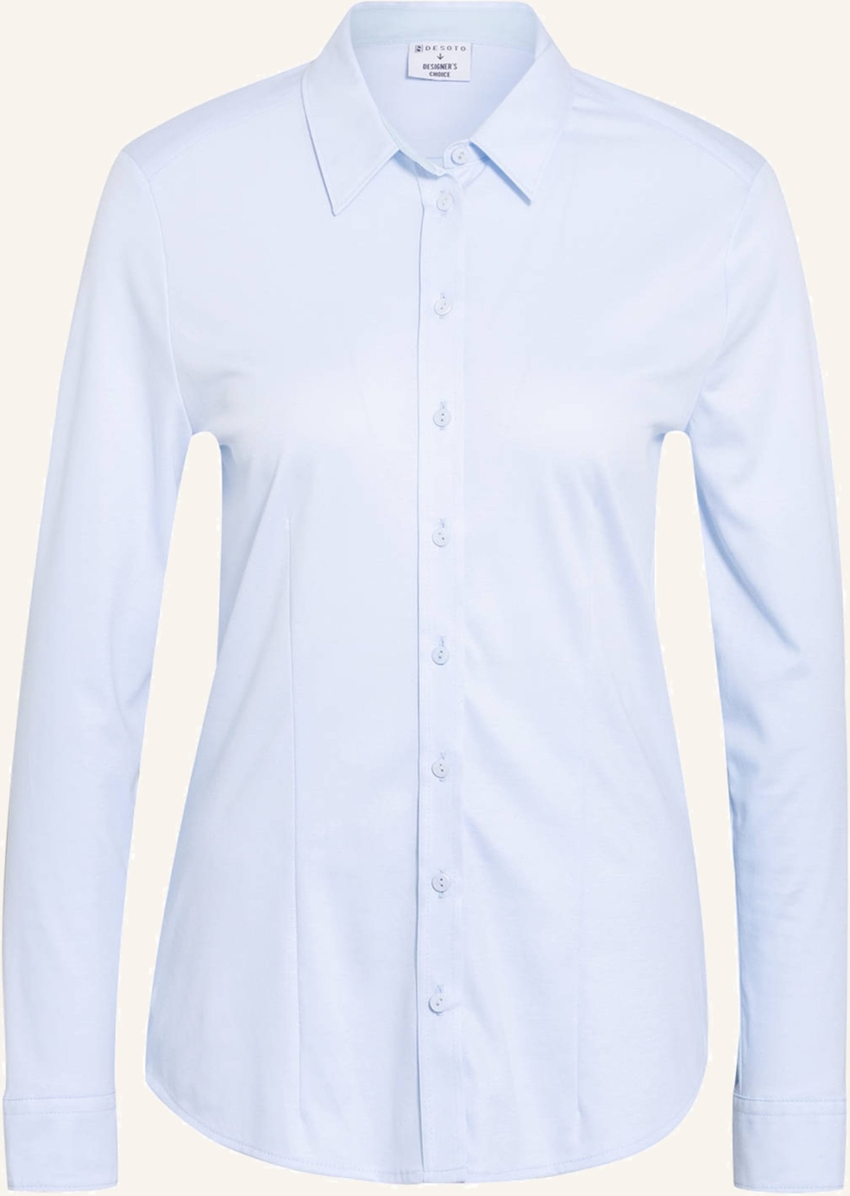 Thumbnail - Desoto Hemdbluse Pia Aus Jersey blau