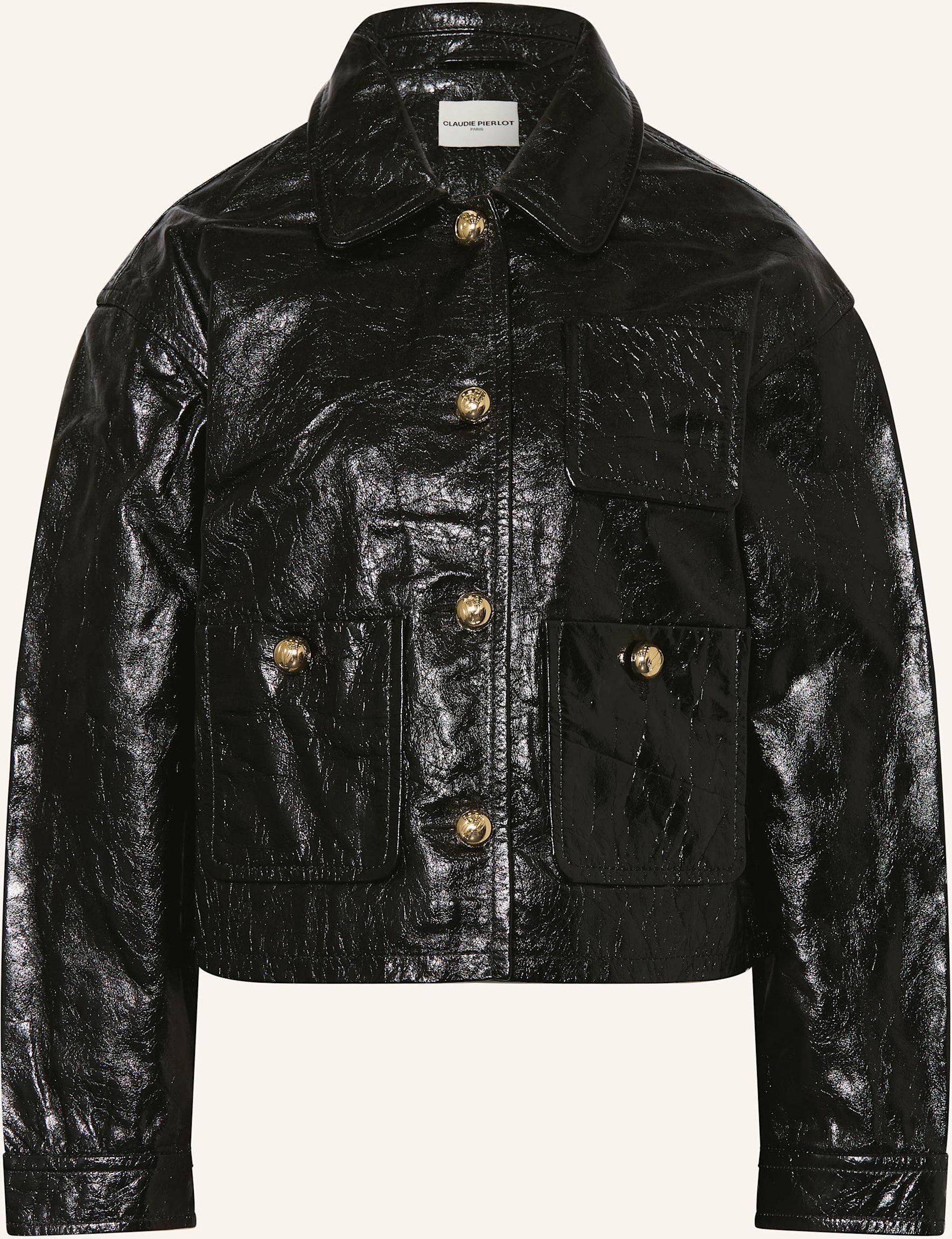 Thumbnail - Claudie Pierlot Lederjacke schwarz