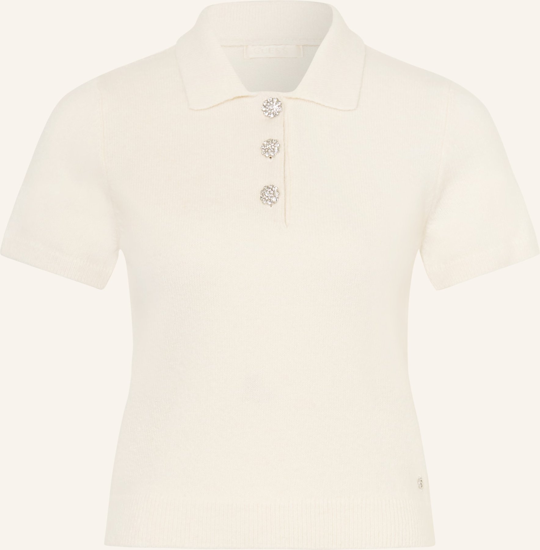 Guess Strick-Poloshirt weiss