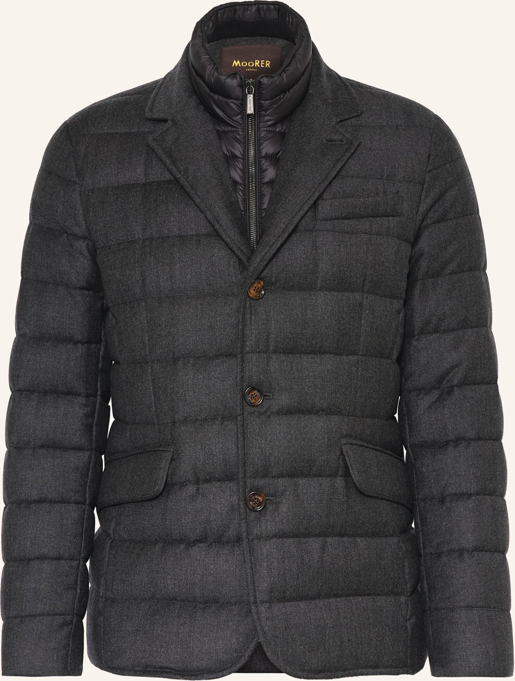 Moorer Daunenjacke Nomos Mit Abnehmbarer Blende grau