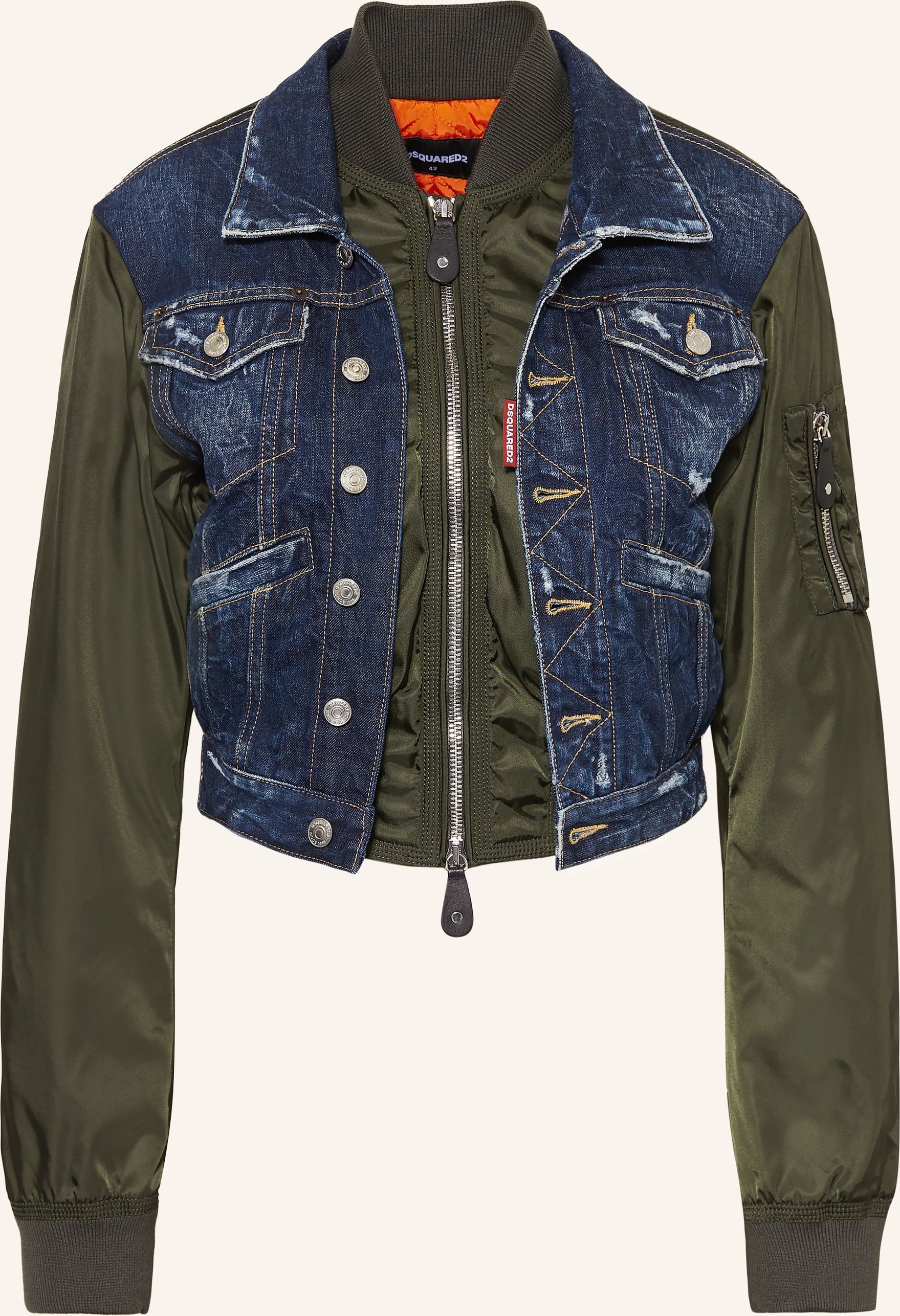 dsquared2 Blouson Im Materialmix blau