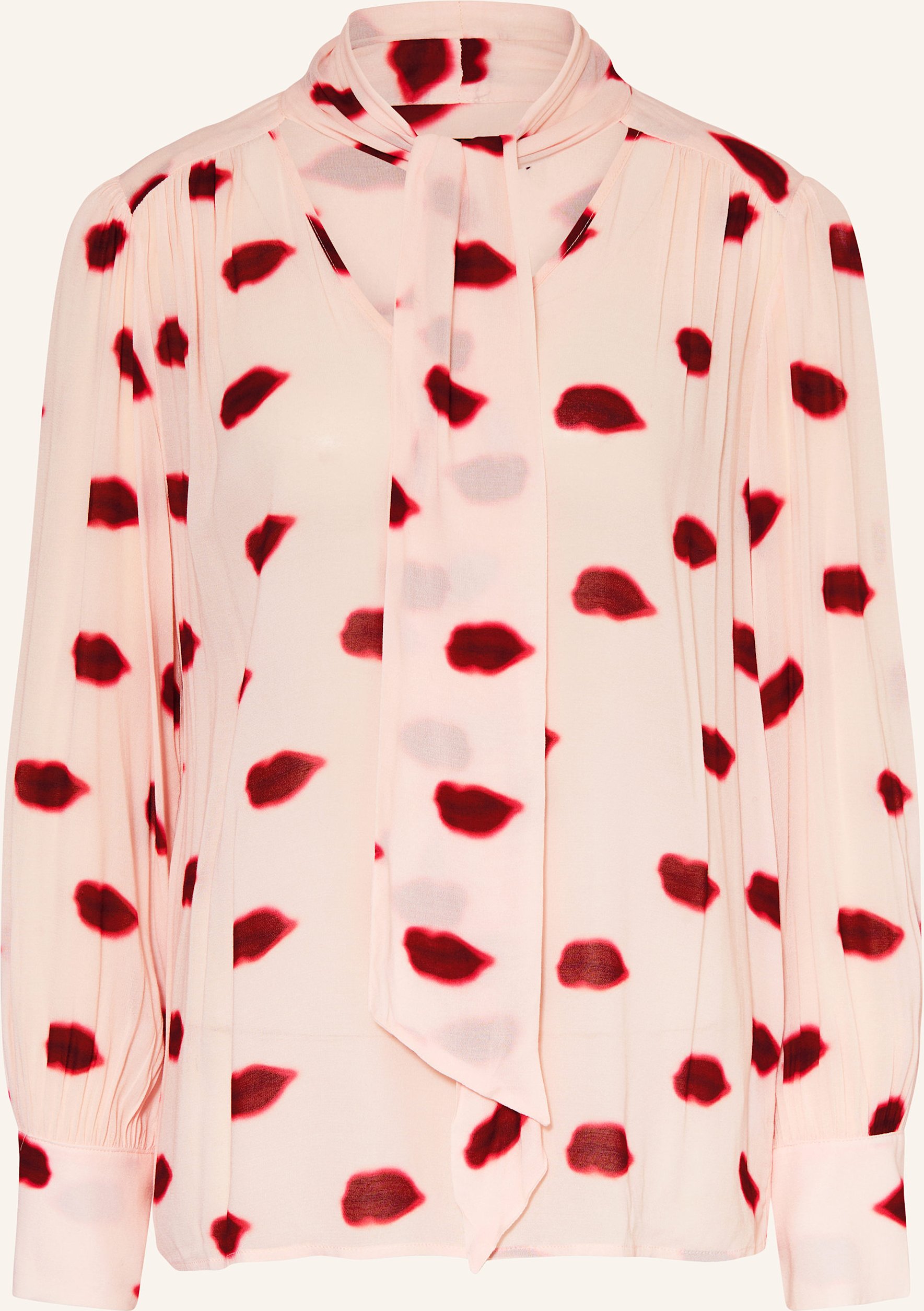 Oui Blusenshirt Mit Schluppe rosa