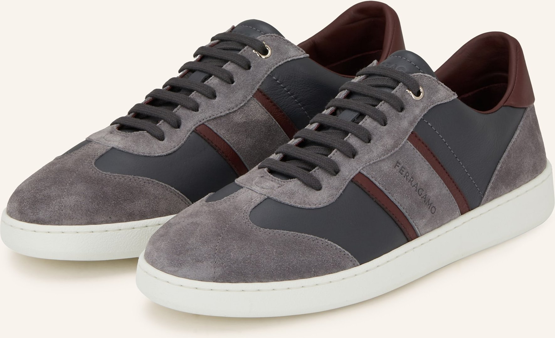Ferragamo Sneaker Garda Crosta grau