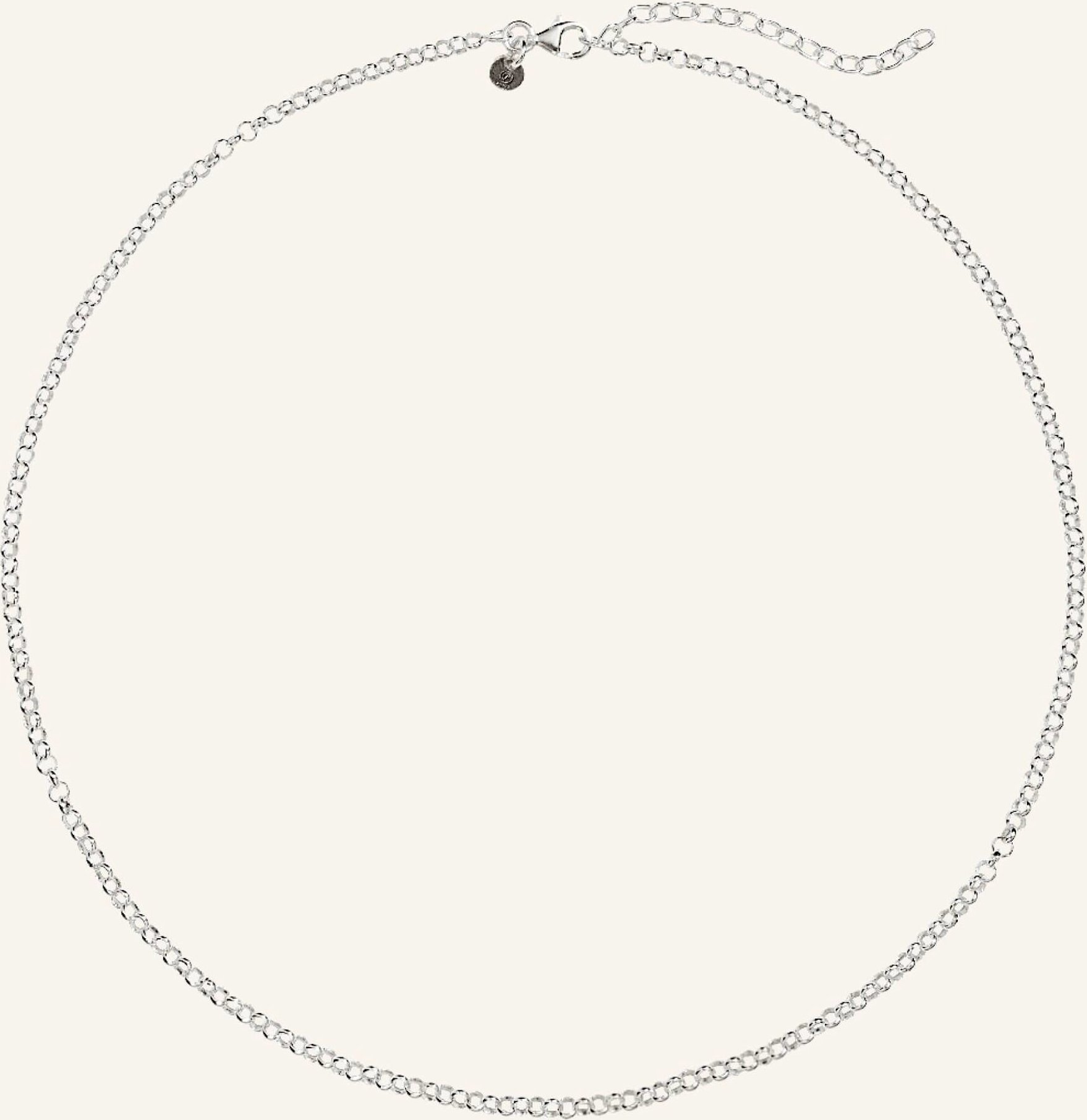 Pompidou Halskette Mini Rolo Circle By Glambou silber