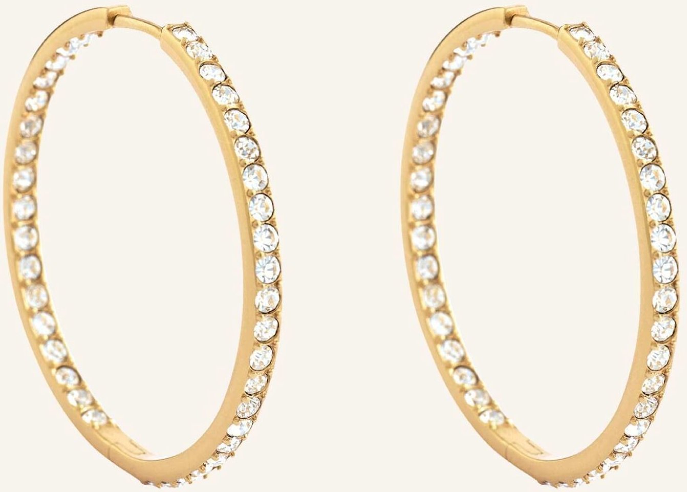 Pompidou Ohrringe Lillian Maxi Pavé By Glambou gold