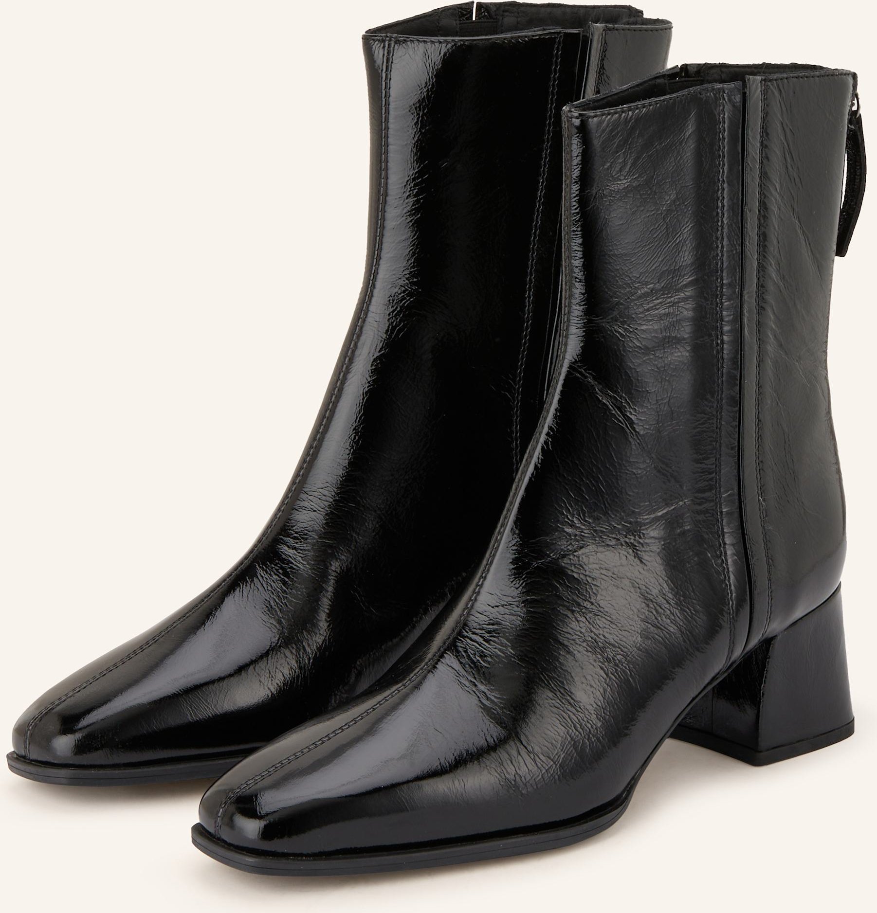 Unisa Lackstiefeletten Lucas schwarz