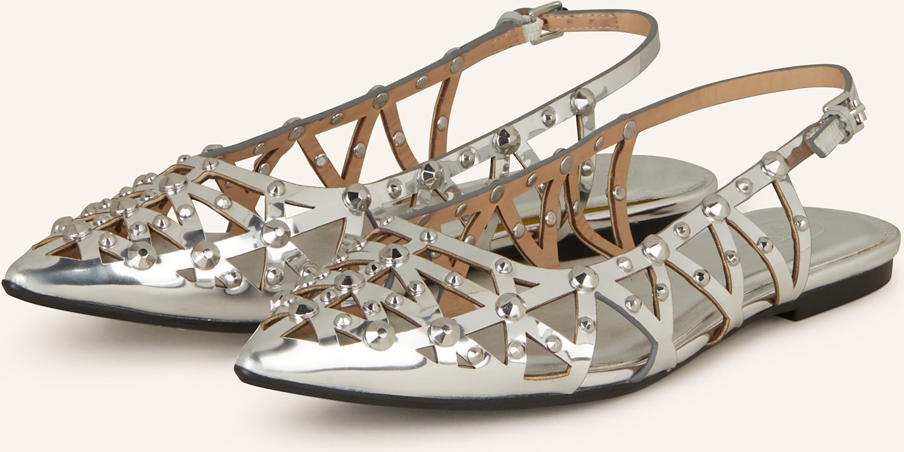 Thumbnail - Ash Slingballerinas Bazaar Mit Nieten silber