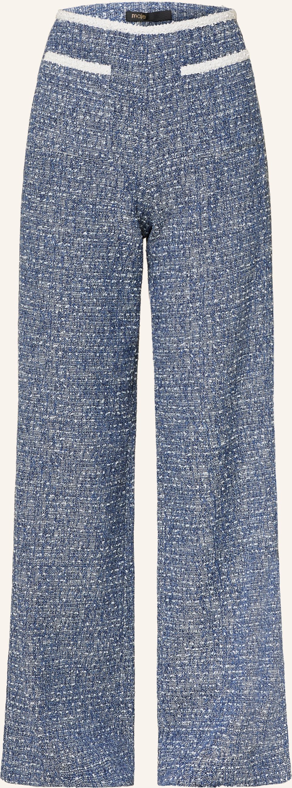Maje Marlenehose Aus Bouclé blau