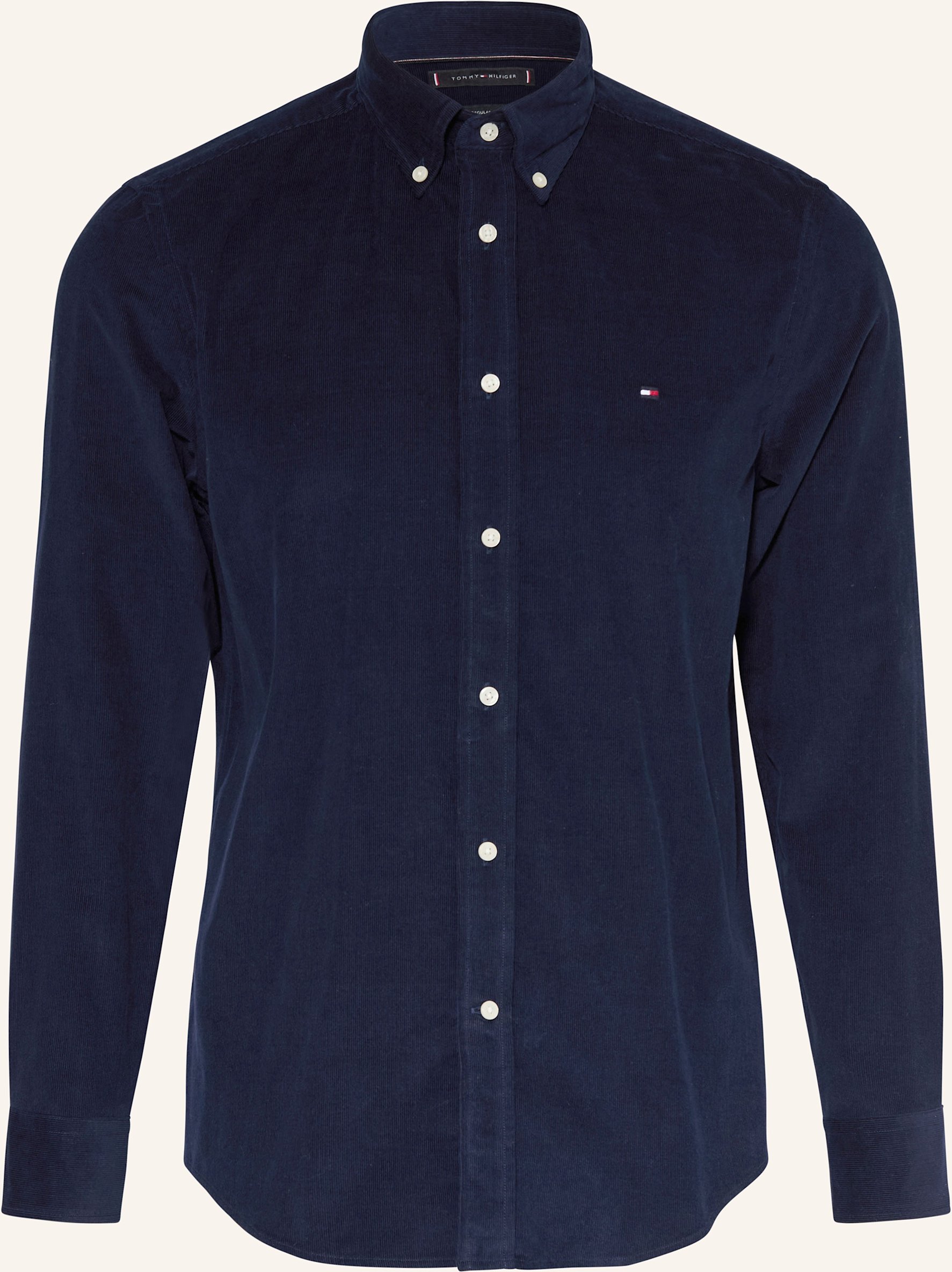 Tommy Hilfiger Cordhemd Regular Fit blau