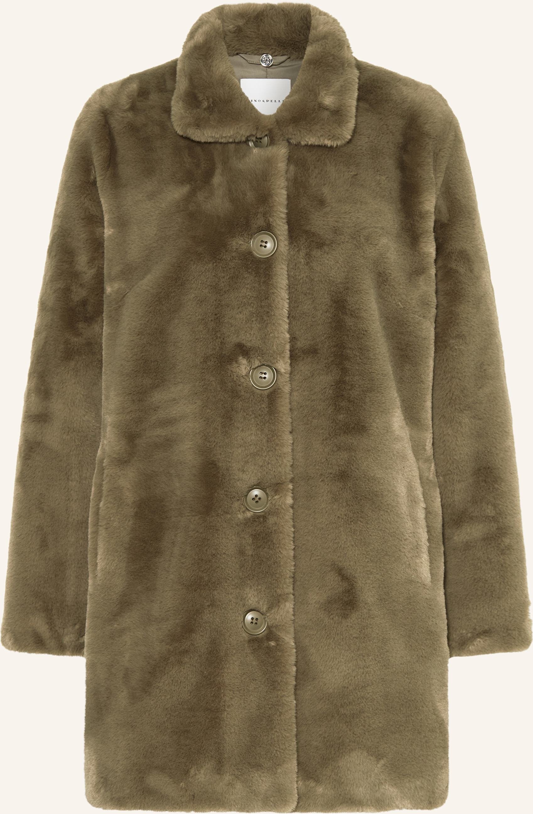 Rino & Pelle Kunstpelz-Mantel Nonna gruen