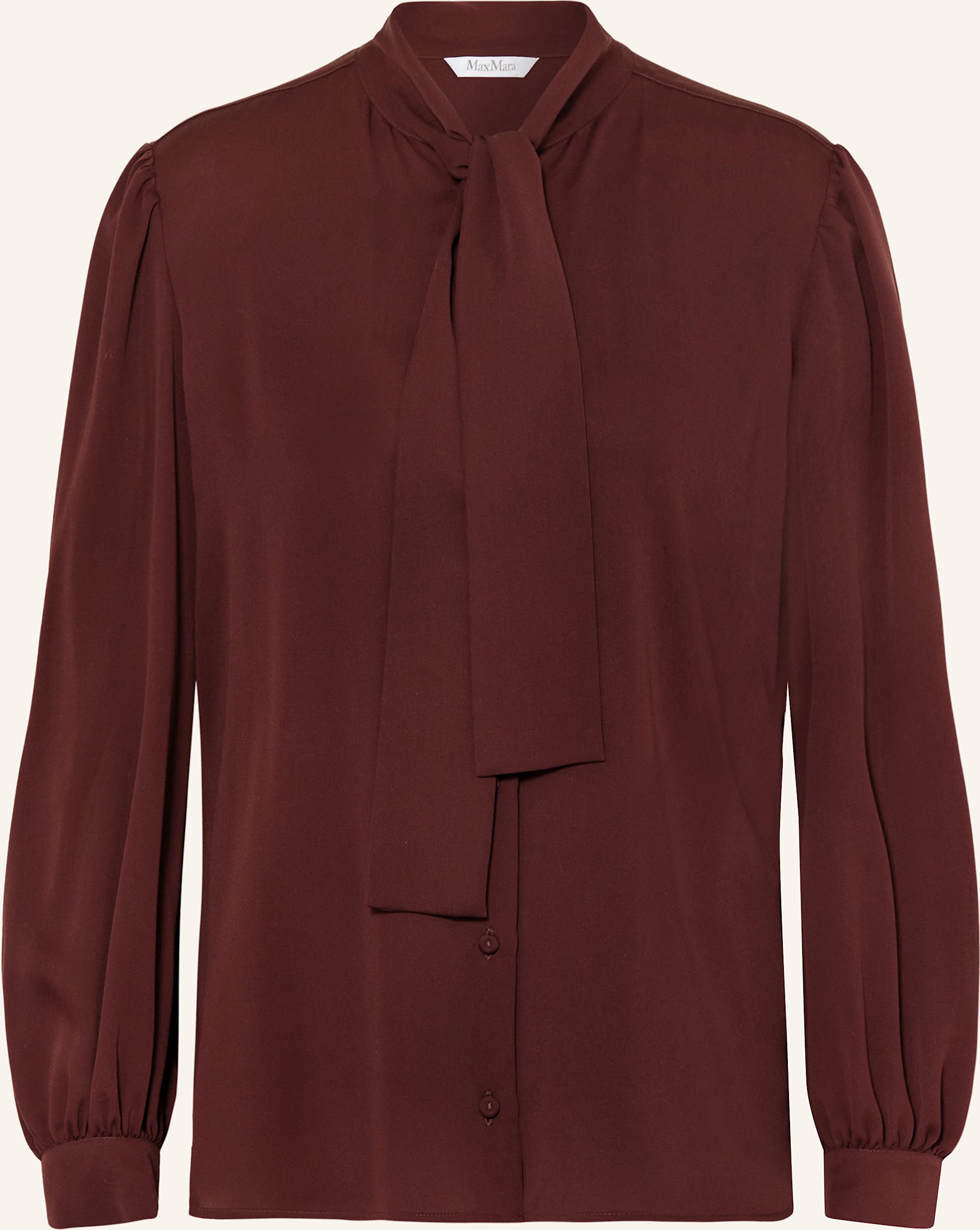 Thumbnail - Max Mara Schluppenbluse Melania Aus Seide rot