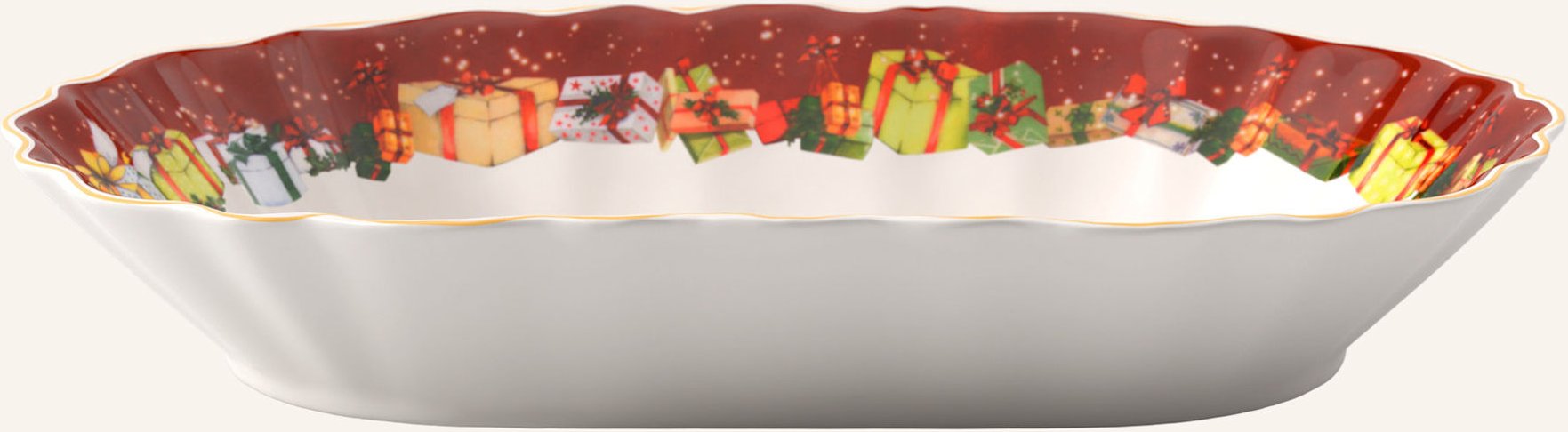 Villeroy & Boch Schale Oval Groß, Santa U Kinder Toy's Fantasy weiss