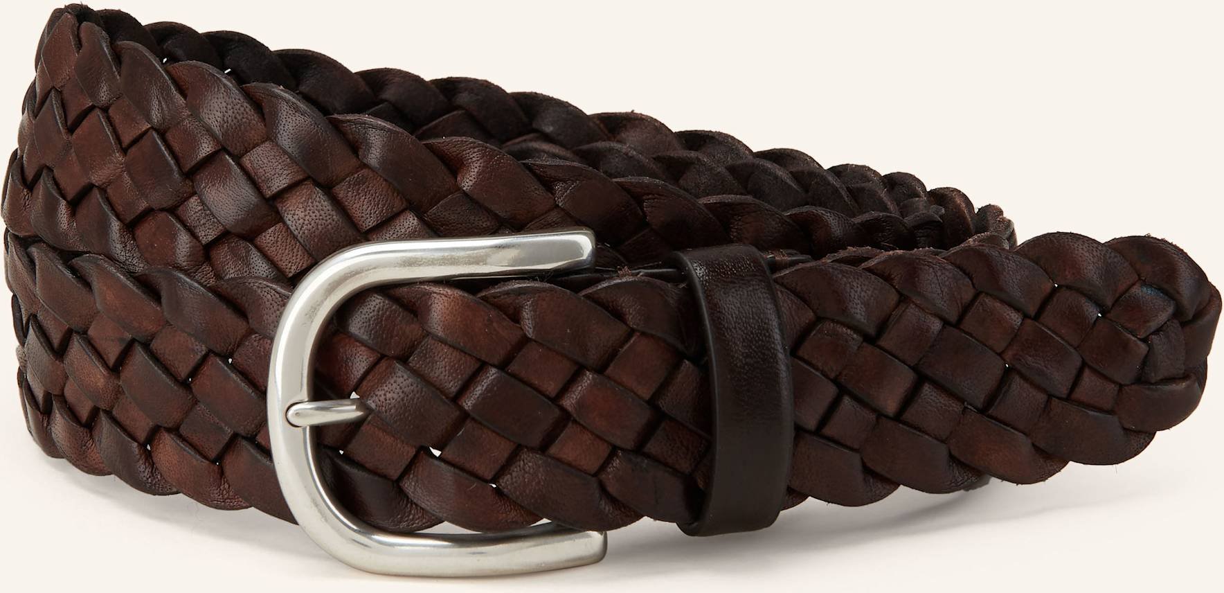 Veneta Cinture Flechtgürtel Aus Leder braun