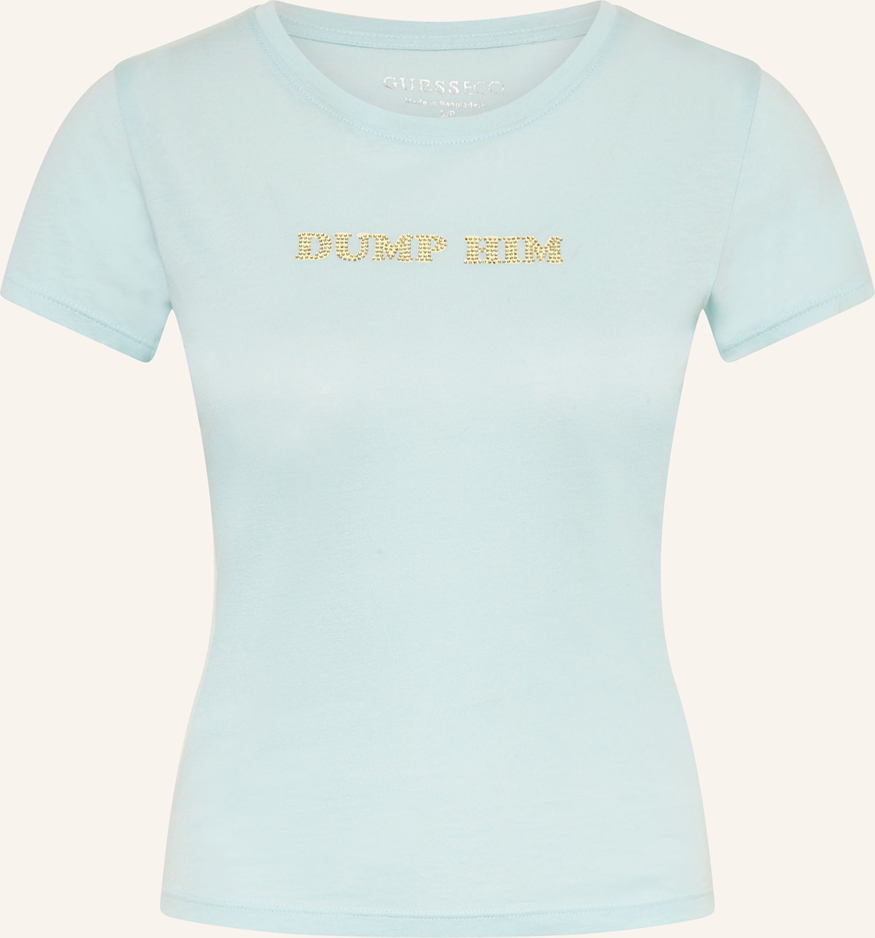 Guess T-Shirt Mit Schmucksteinen blau