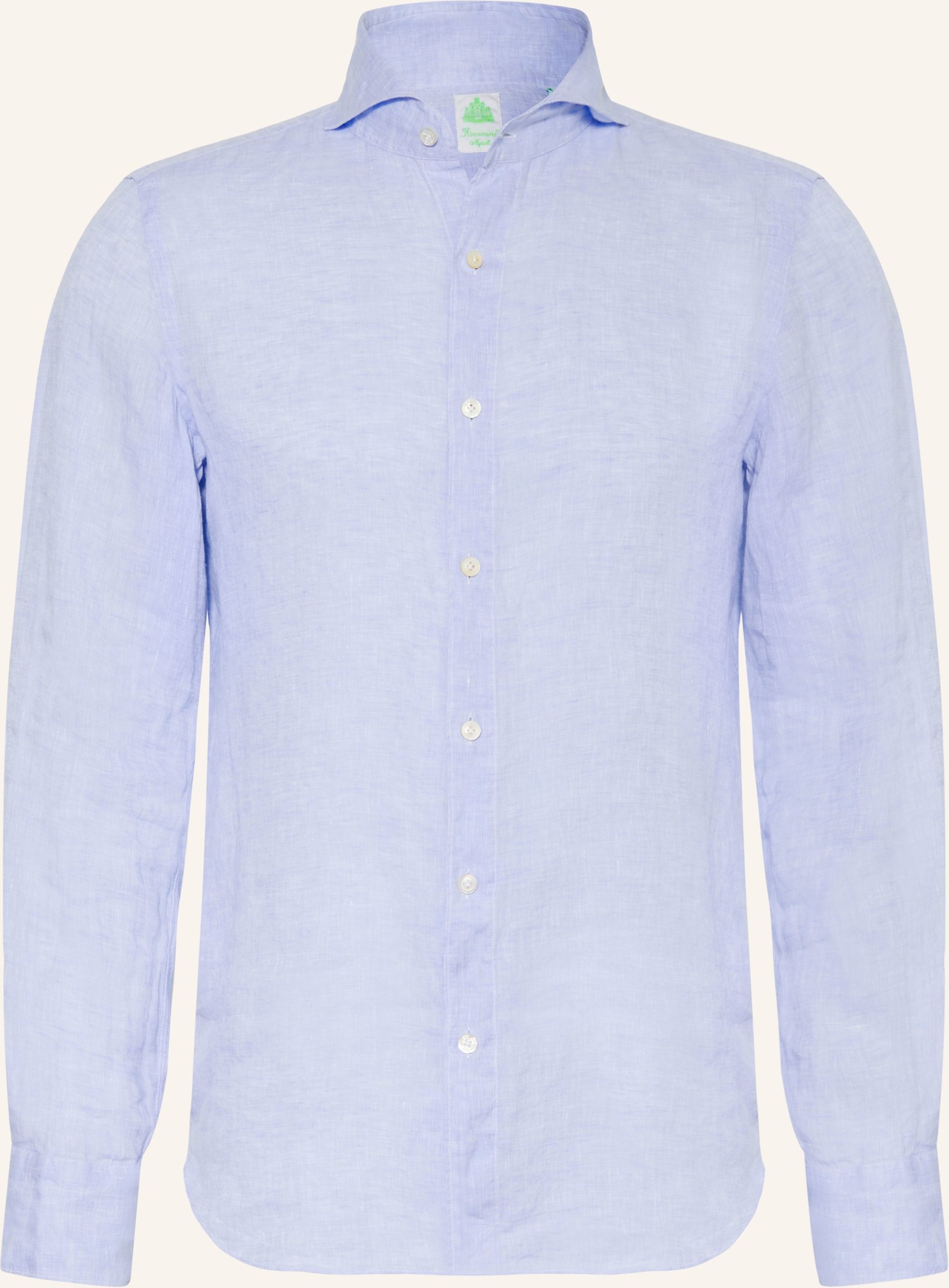 Finamore 1925 Leinenhemd Tokyo Sergio Slim Fit blau