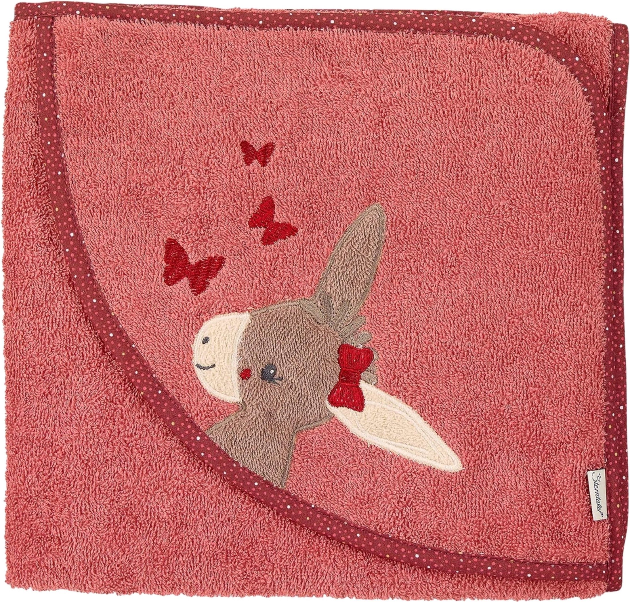 Sterntaler Kapuzenbadetuch 100 X 100 Cm Emmily rot