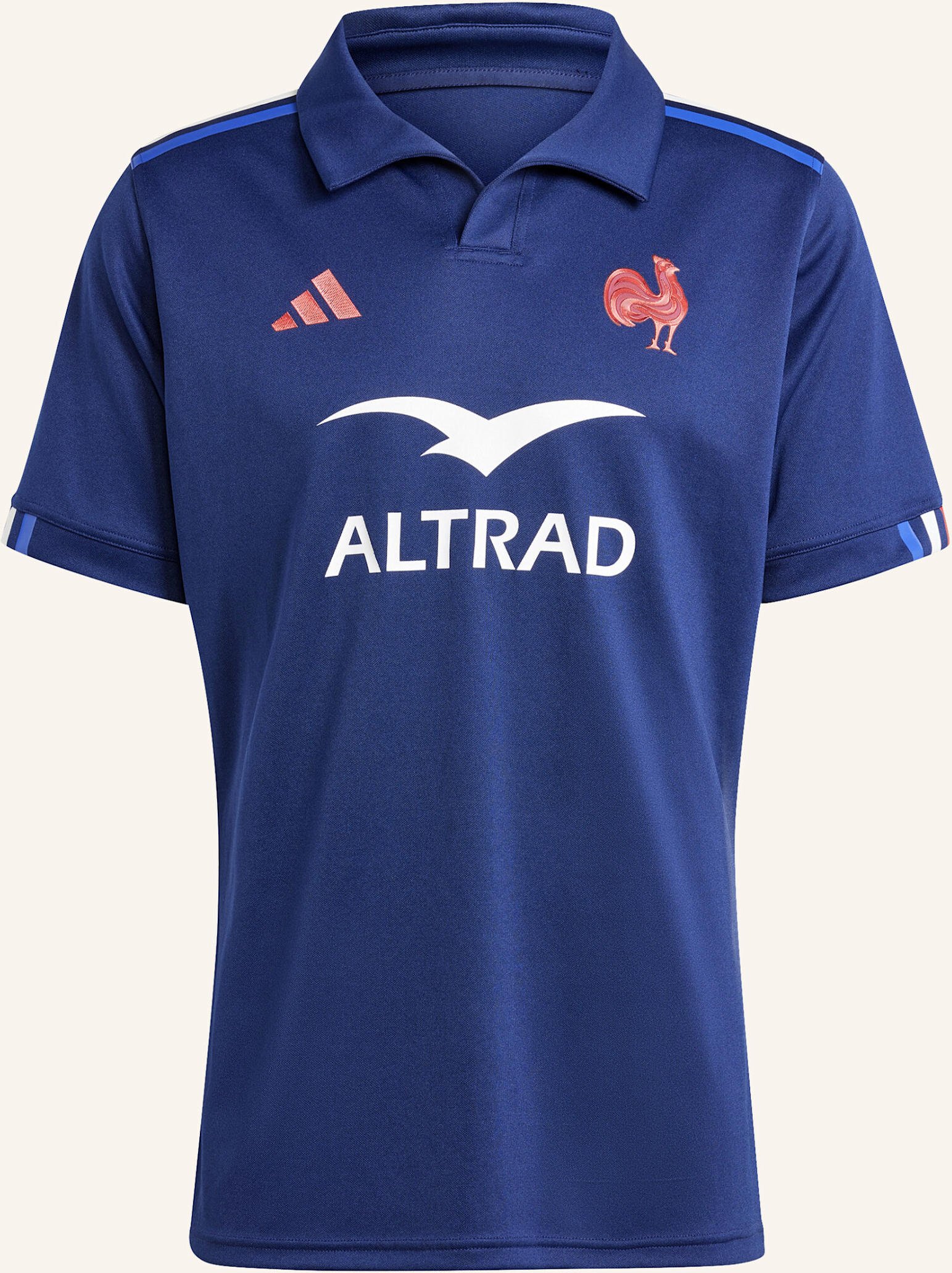 Adidas Frankreich Rugby Heimtrikot blau