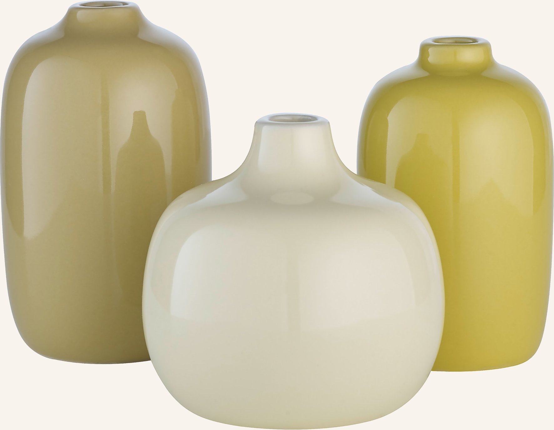 Blomus 3er-Set Vasen Ceola gelb