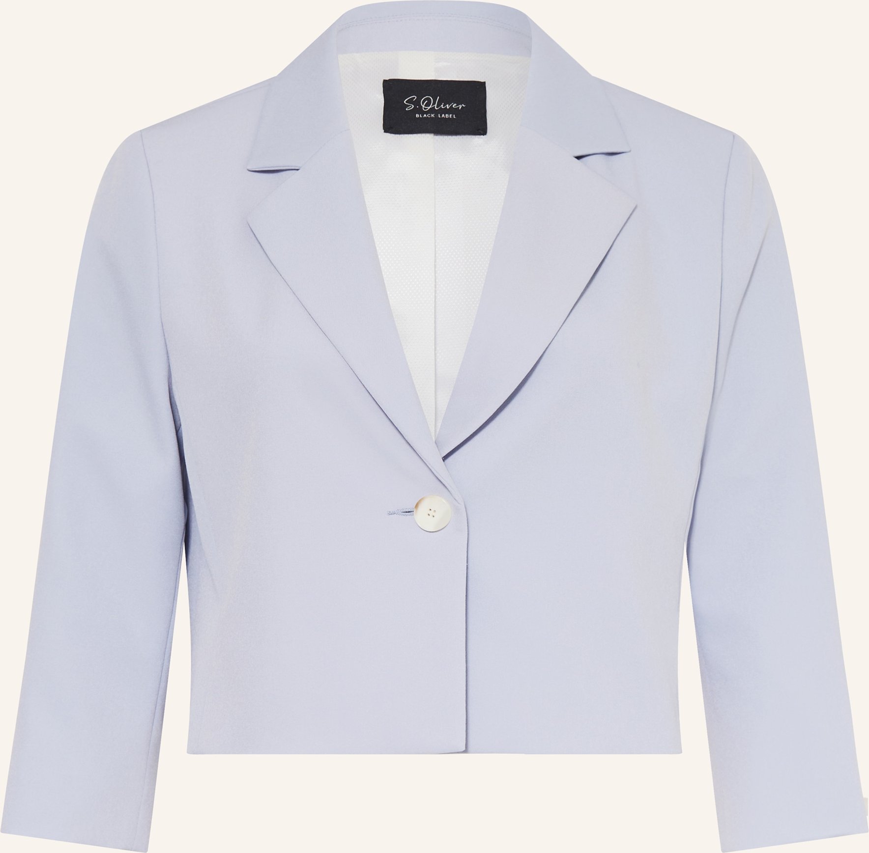 S.Oliver Black Label Cropped-Blazer Mit 3/4-Arm blau