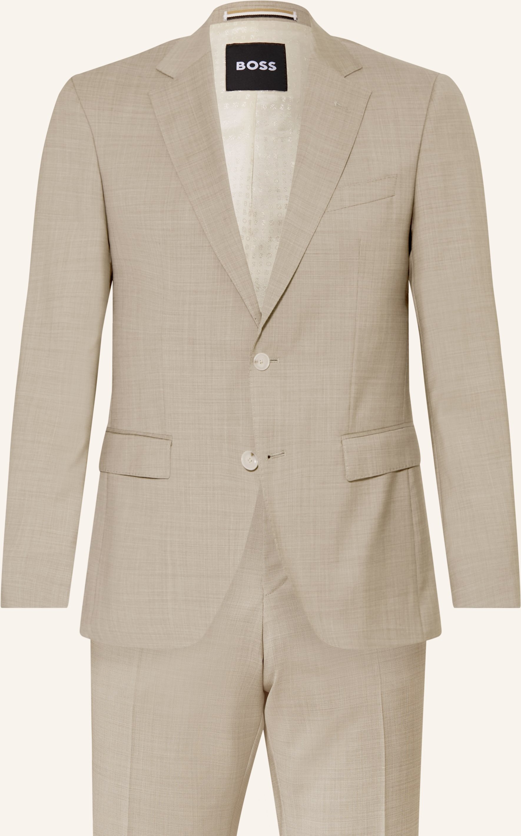 Boss Anzug Huge Slim Fit beige