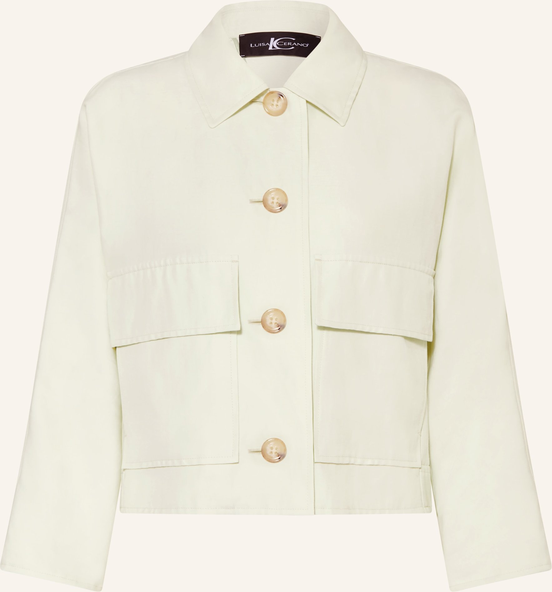 Luisa Cerano Kastenjacke Mit Leinen gruen