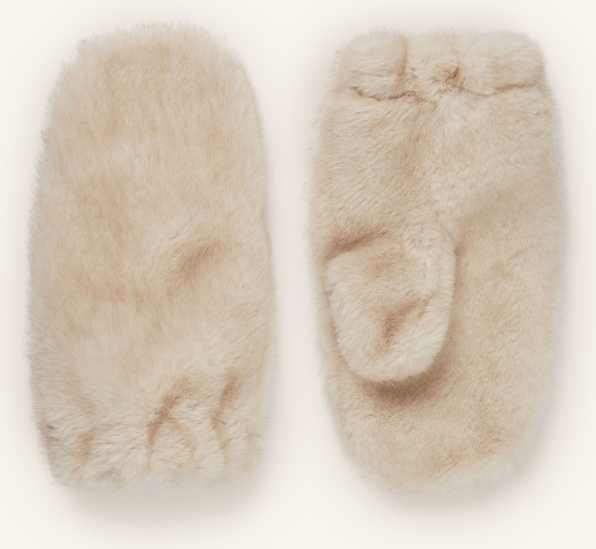 Mrs & Hugs Fäustlinge Aus Kunstfell beige