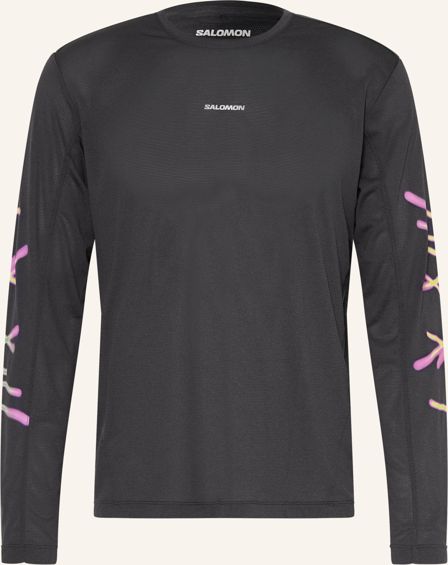 Salomon Laufshirt Shakeout Core Ls schwarz