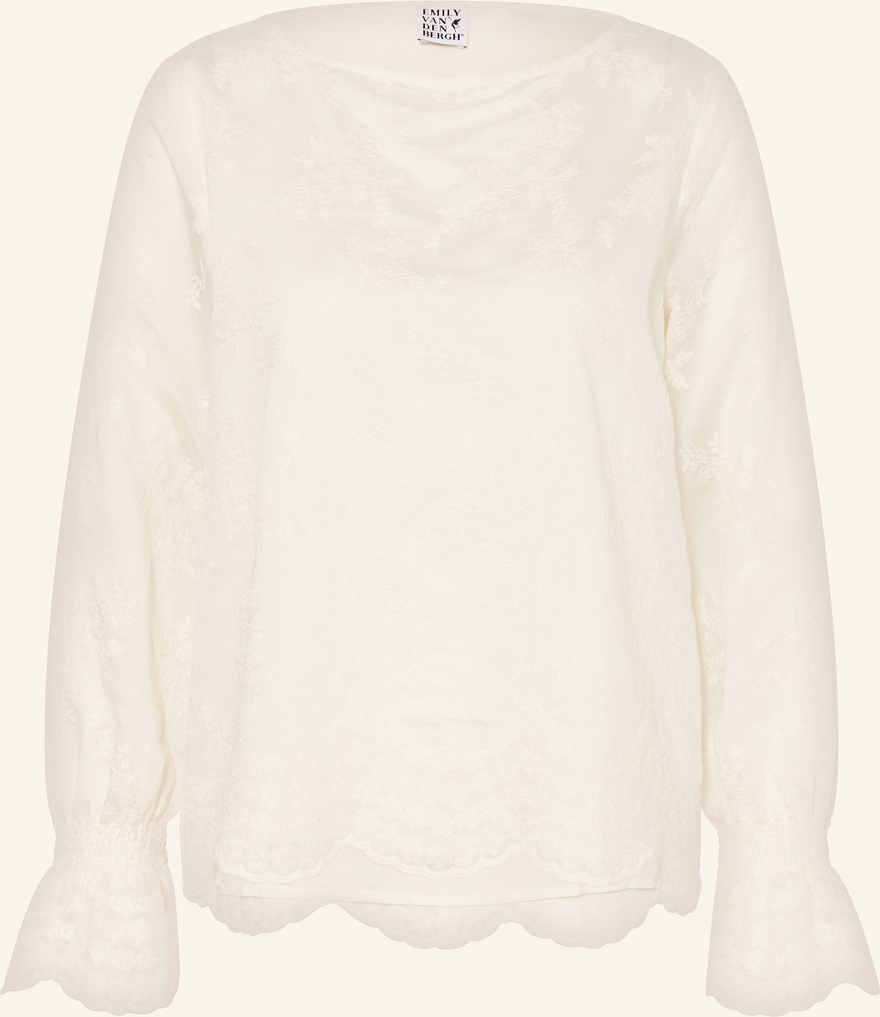 Emily Van Den Bergh Blusenshirt Mit Rüschen weiss
