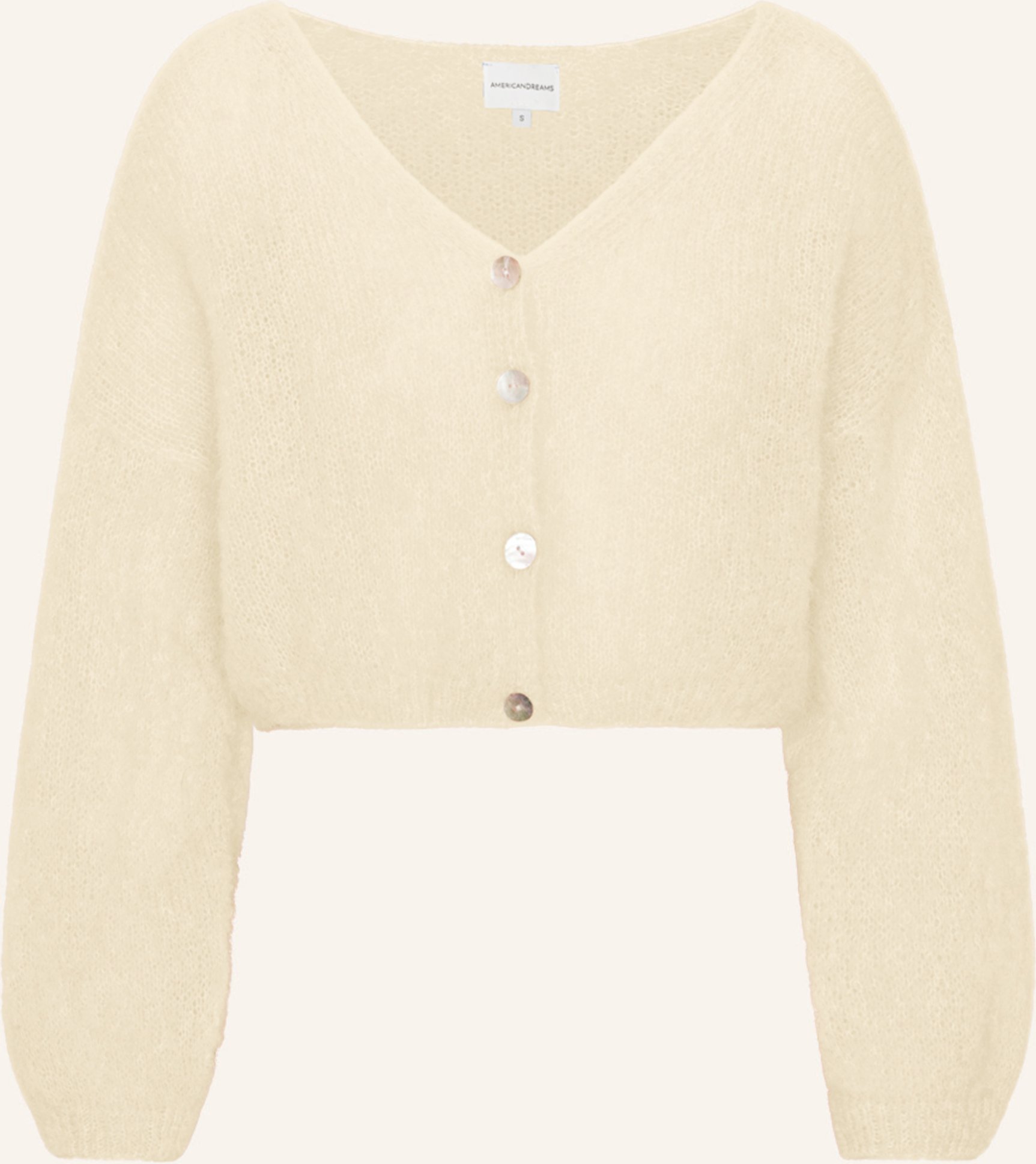 Americandreams Cropped-Strickjacke Cornelia gelb