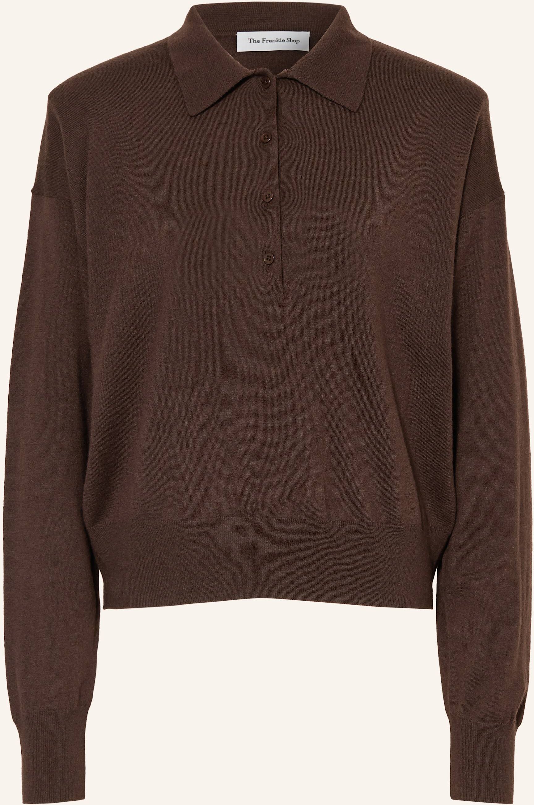 The Frankie Shop Strick-Poloshirt Croydon braun