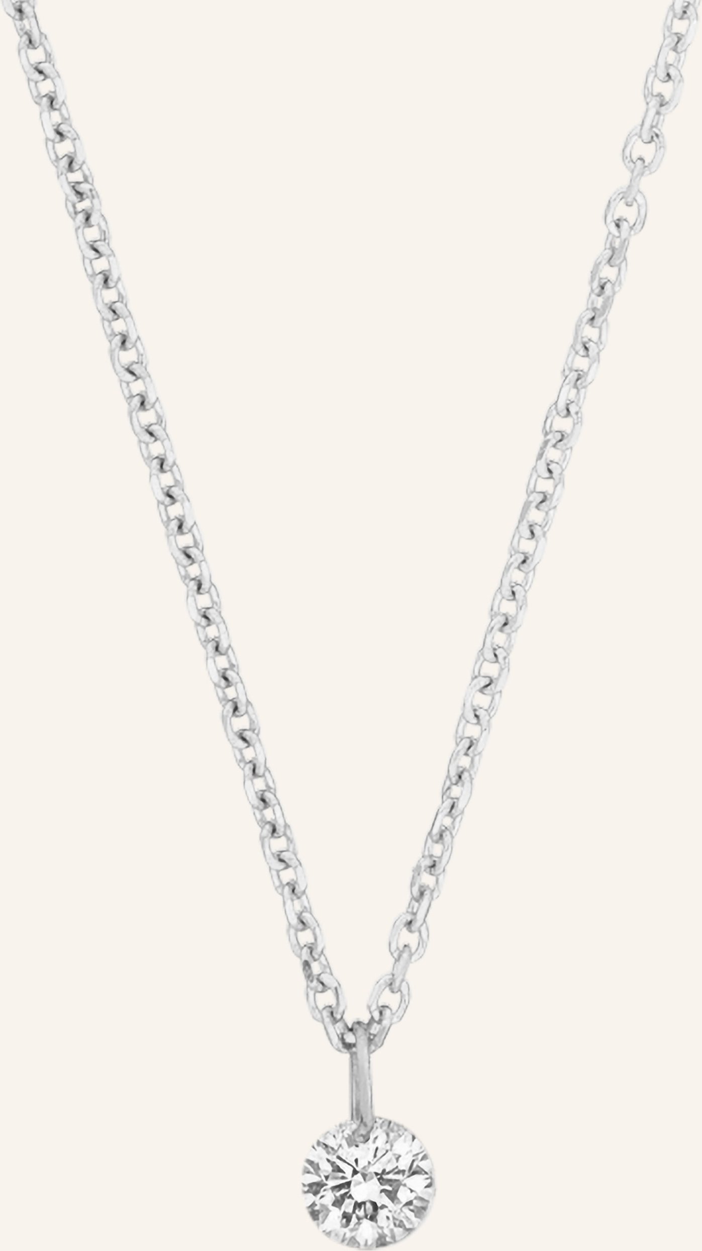 Leaf Halskette Pure Aus 18 Karat Weißgold Mit Diamanten silber